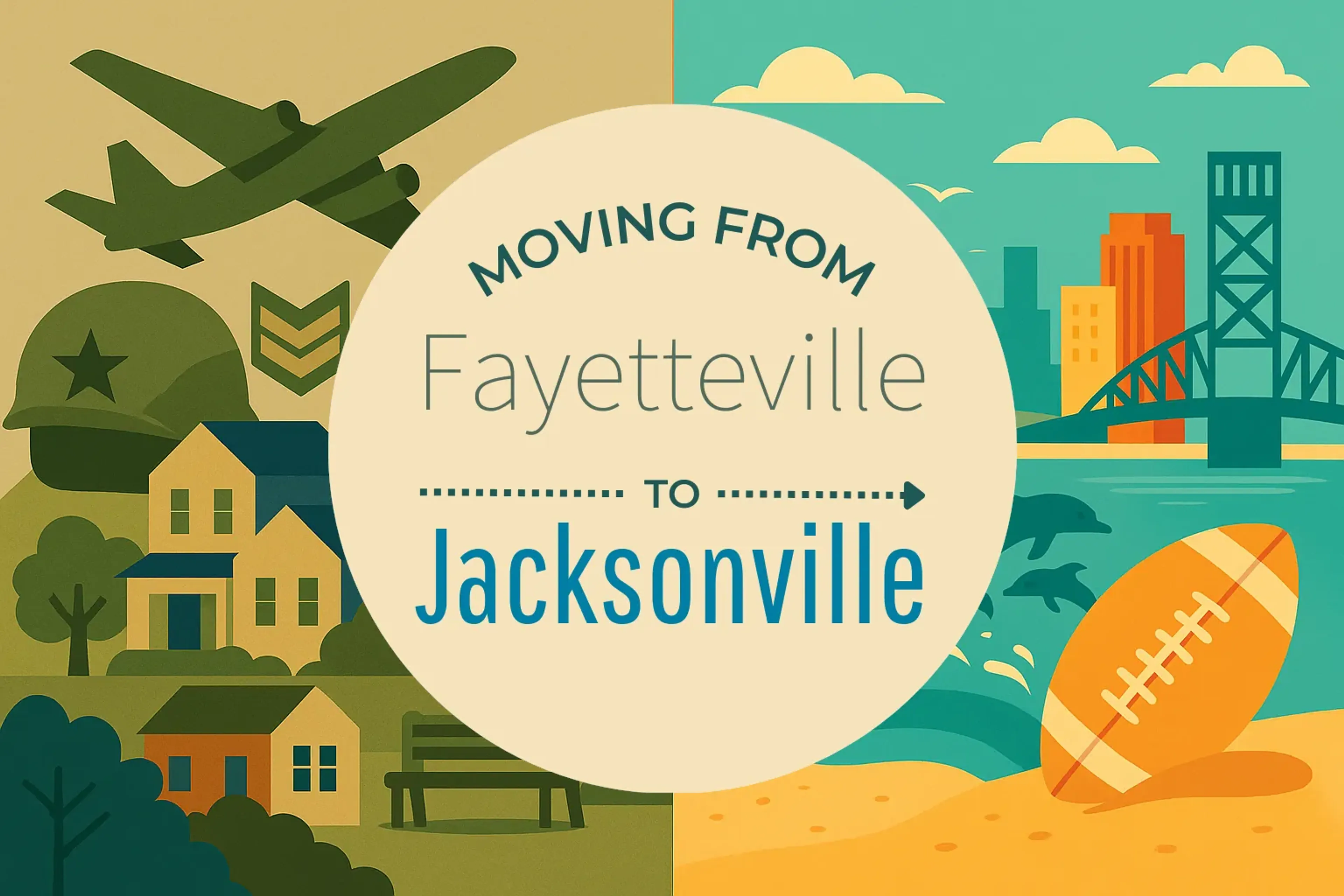 Side-by-side comparison of Fayetteville to Jacksonville moving companies