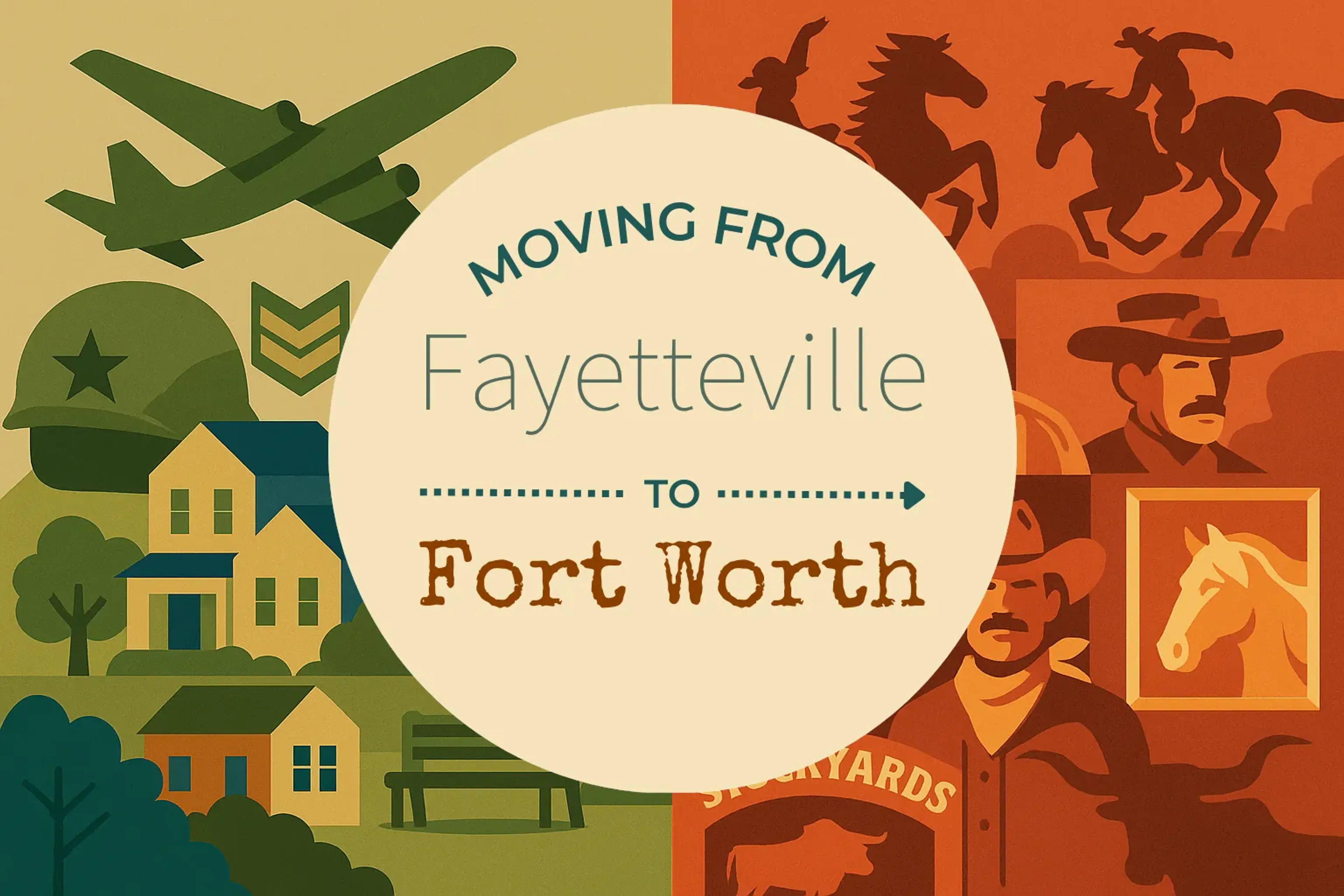 Side-by-side comparison of Fayetteville to Fort Worth moving companies