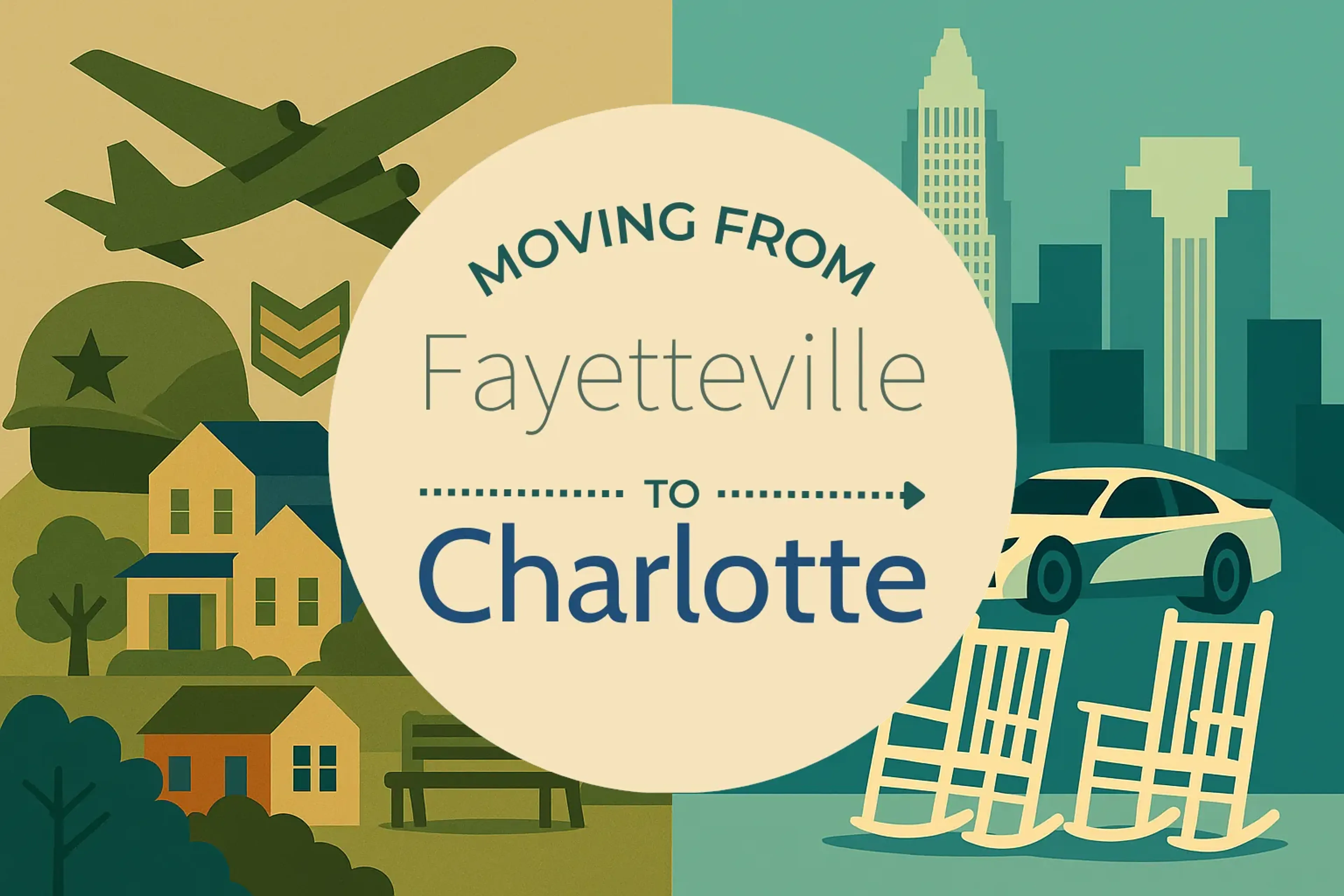 Side-by-side comparison of Fayetteville to Charlotte moving companies