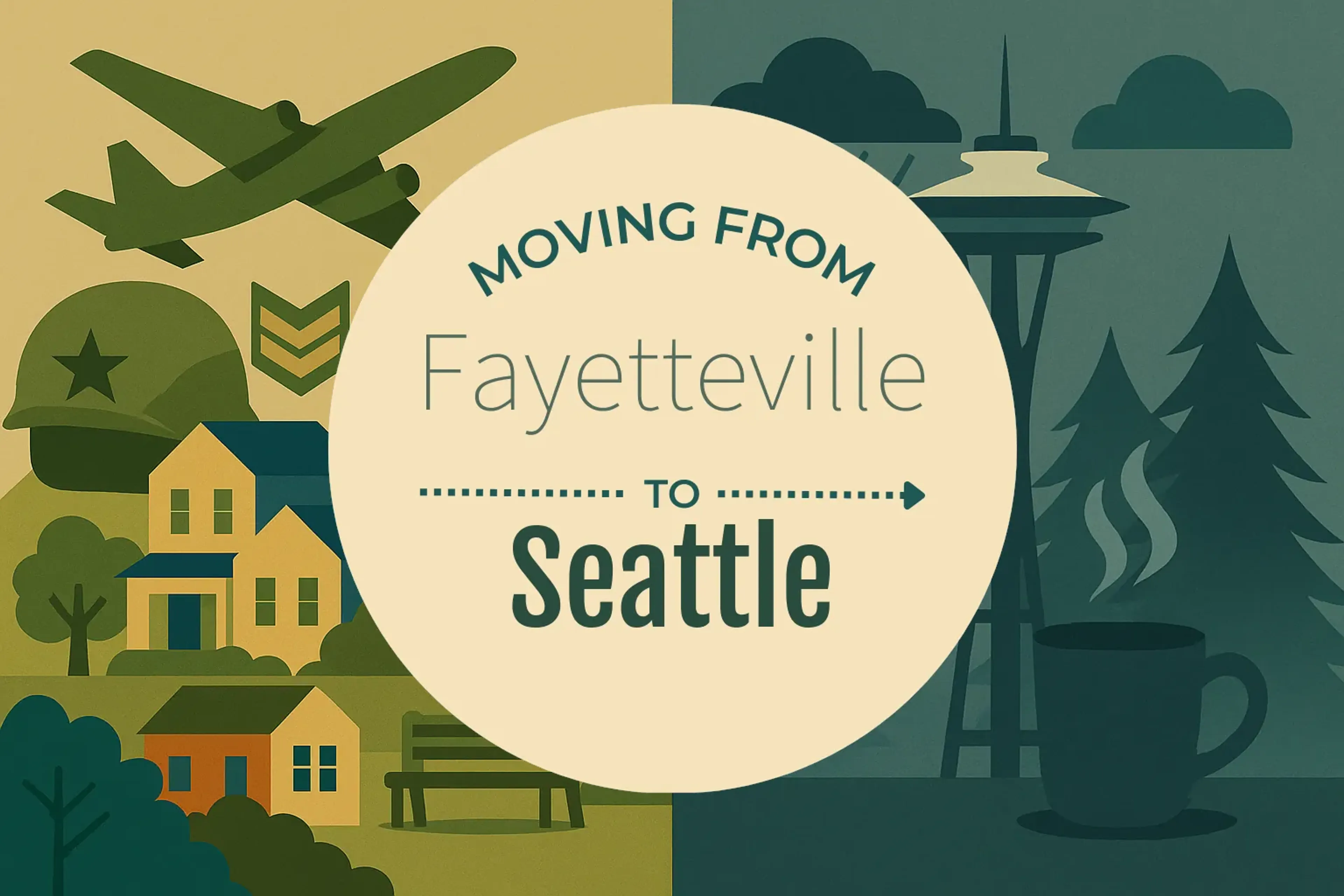 Side-by-side comparison of Fayetteville to Seattle moving companies