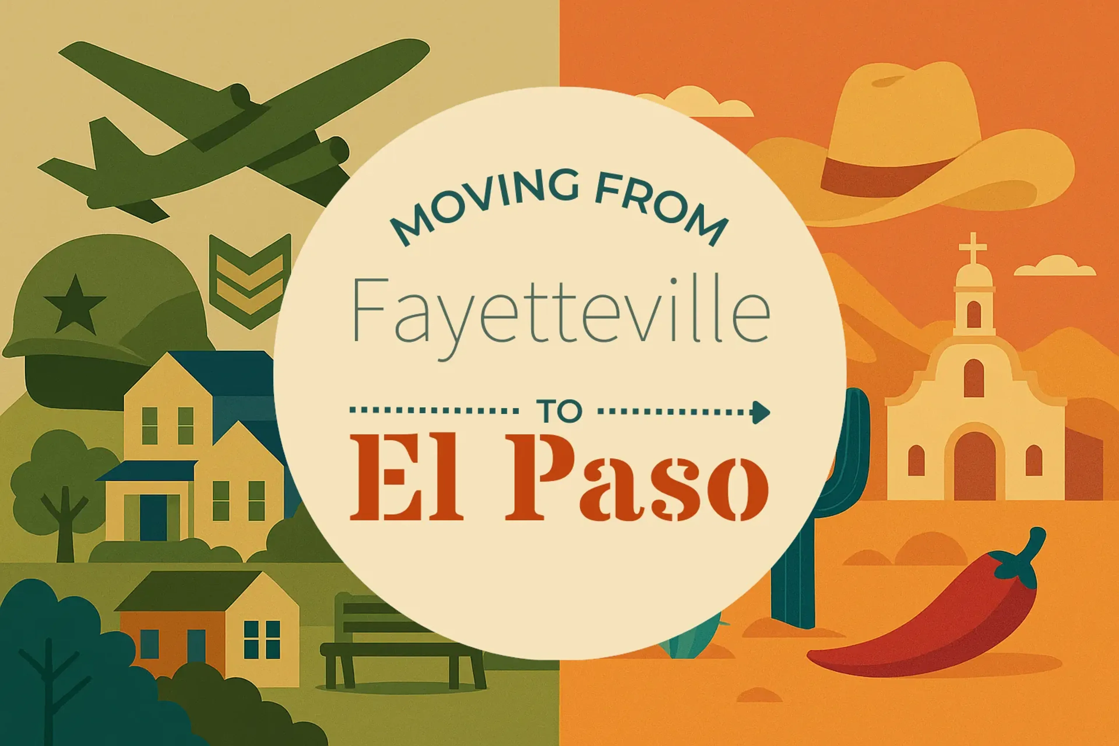 Side-by-side comparison of Fayetteville to El Paso moving companies