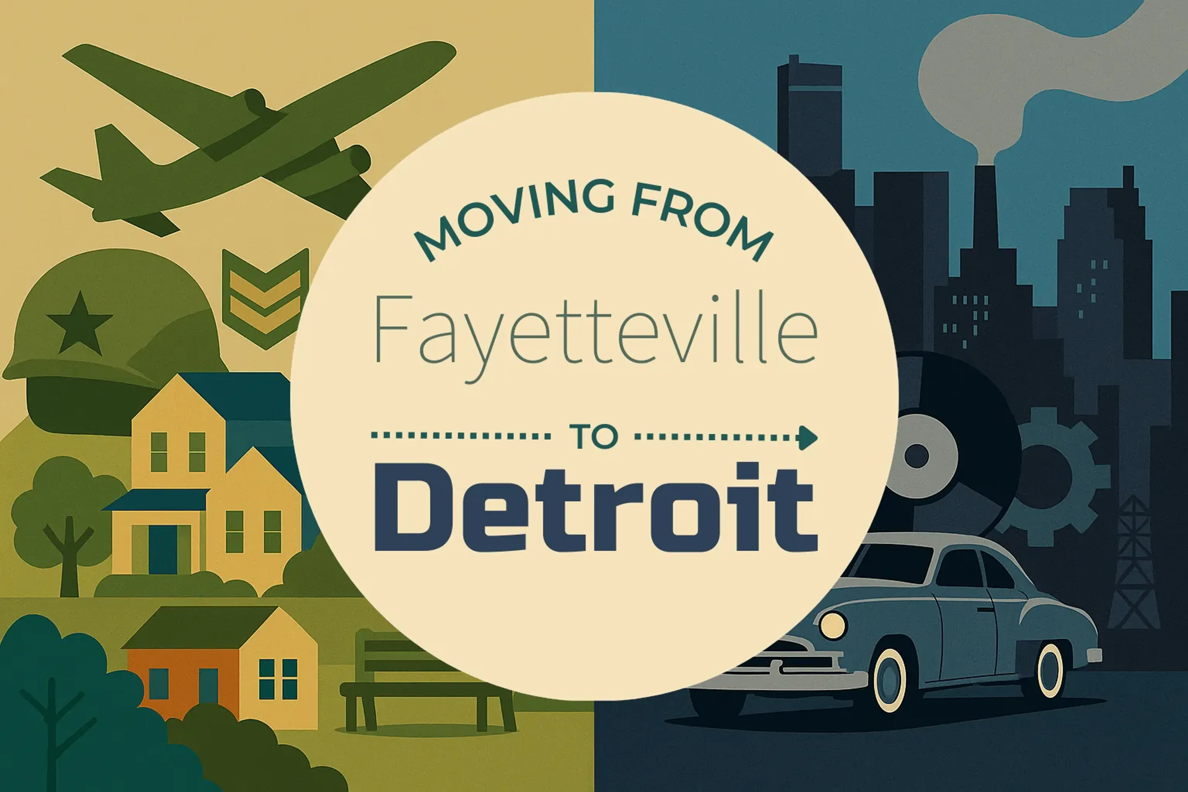 Side-by-side comparison of Fayetteville to Detroit moving companies