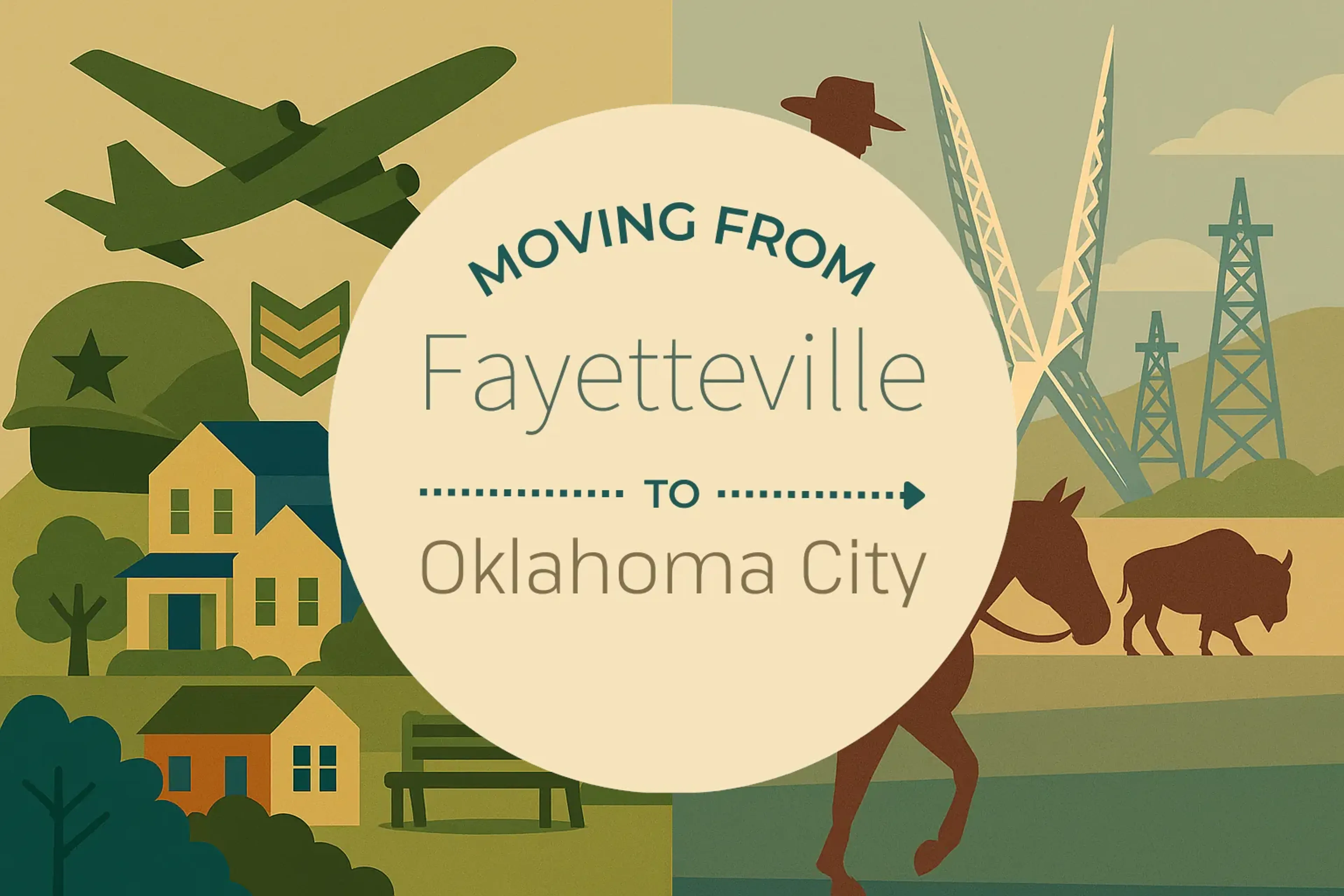 Side-by-side comparison of Fayetteville to Oklahoma City moving companies