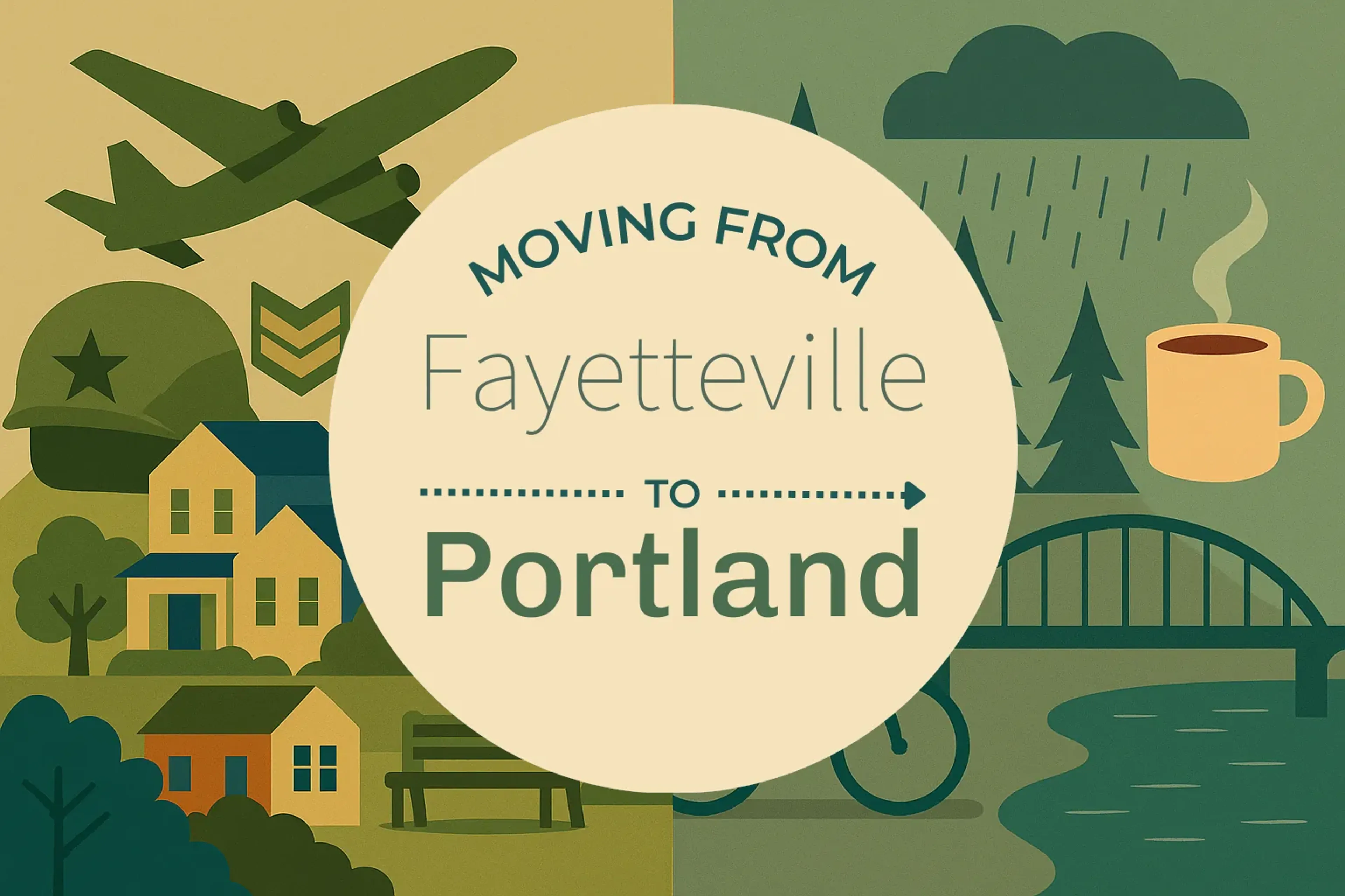 Side-by-side comparison of Fayetteville to Portland moving companies