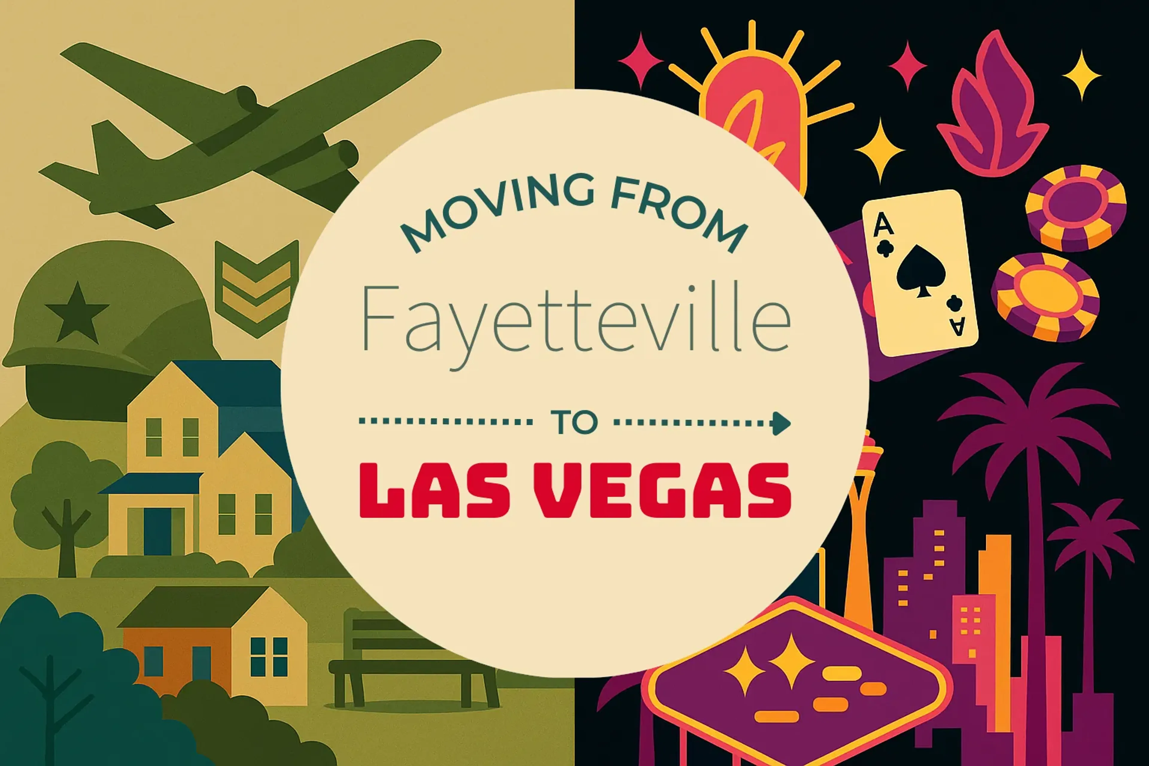 Side-by-side comparison of Fayetteville to Las Vegas moving companies