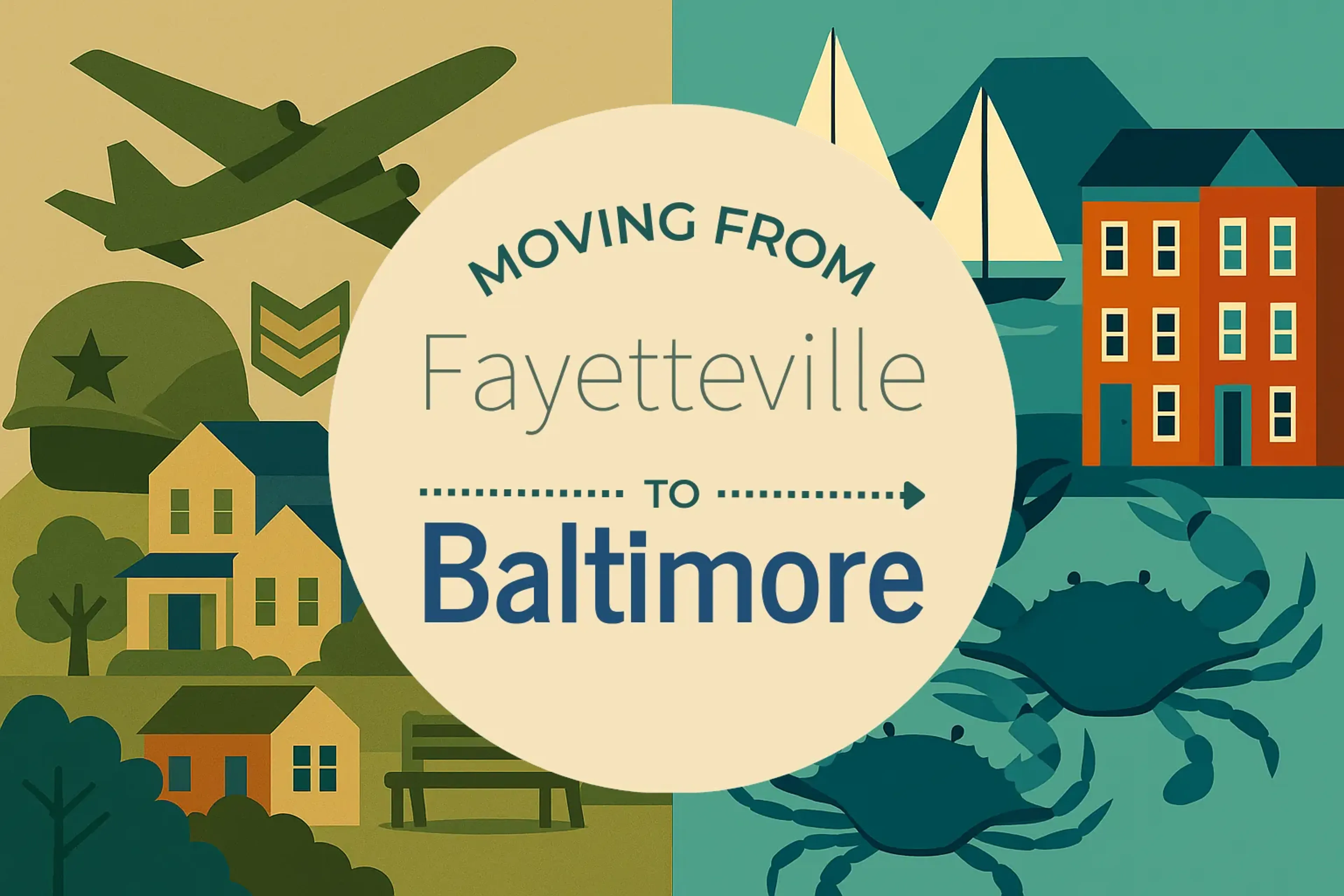 Side-by-side comparison of Fayetteville to Baltimore moving companies