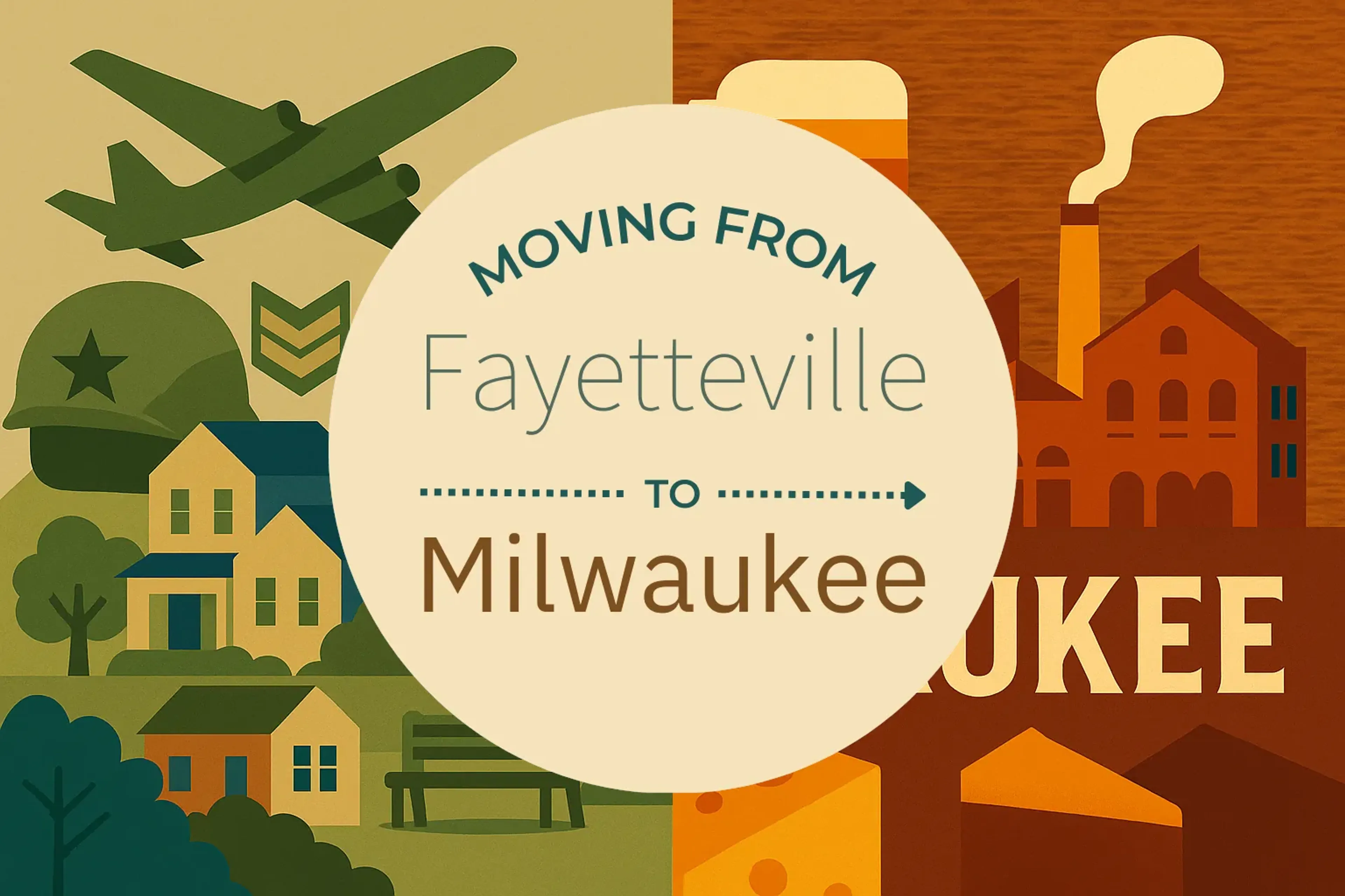 Side-by-side comparison of Fayetteville to Milwaukee moving companies