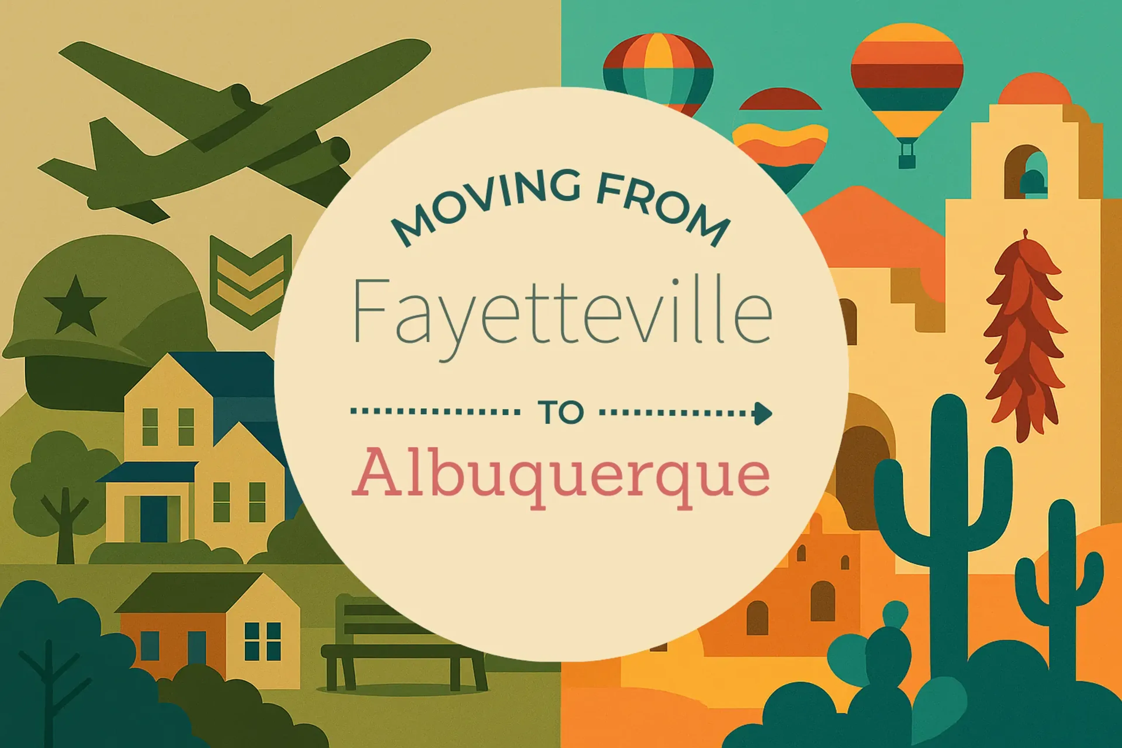 Side-by-side comparison of Fayetteville to Albuquerque moving companies