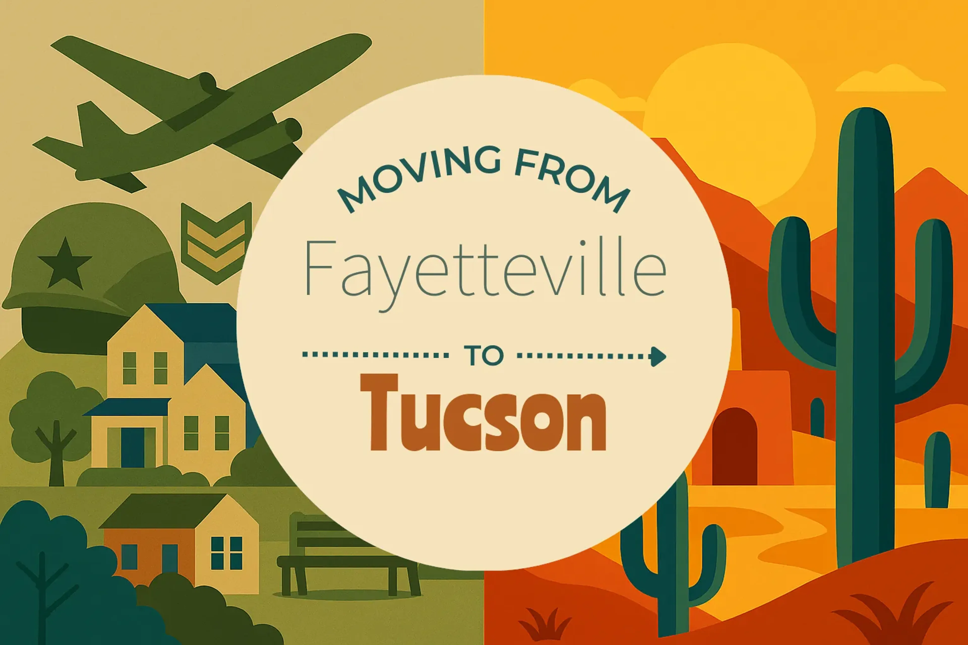 Side-by-side comparison of Fayetteville to Tucson moving companies