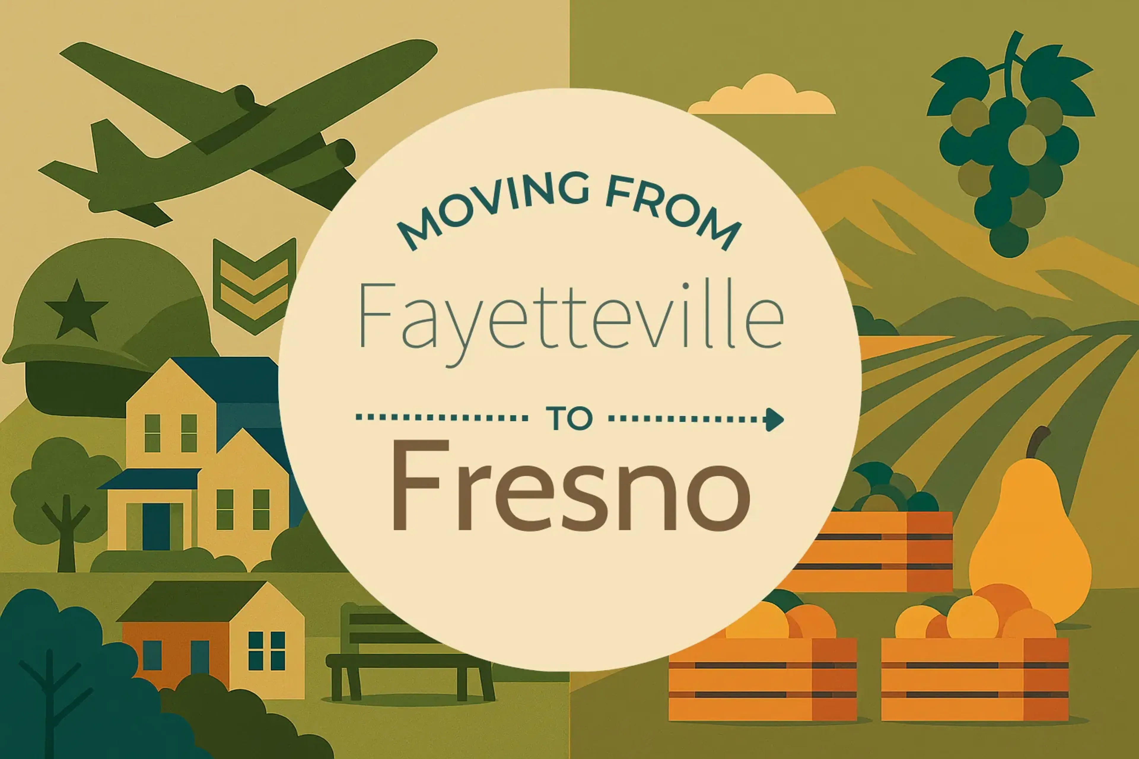 Side-by-side comparison of Fayetteville to Fresno moving companies