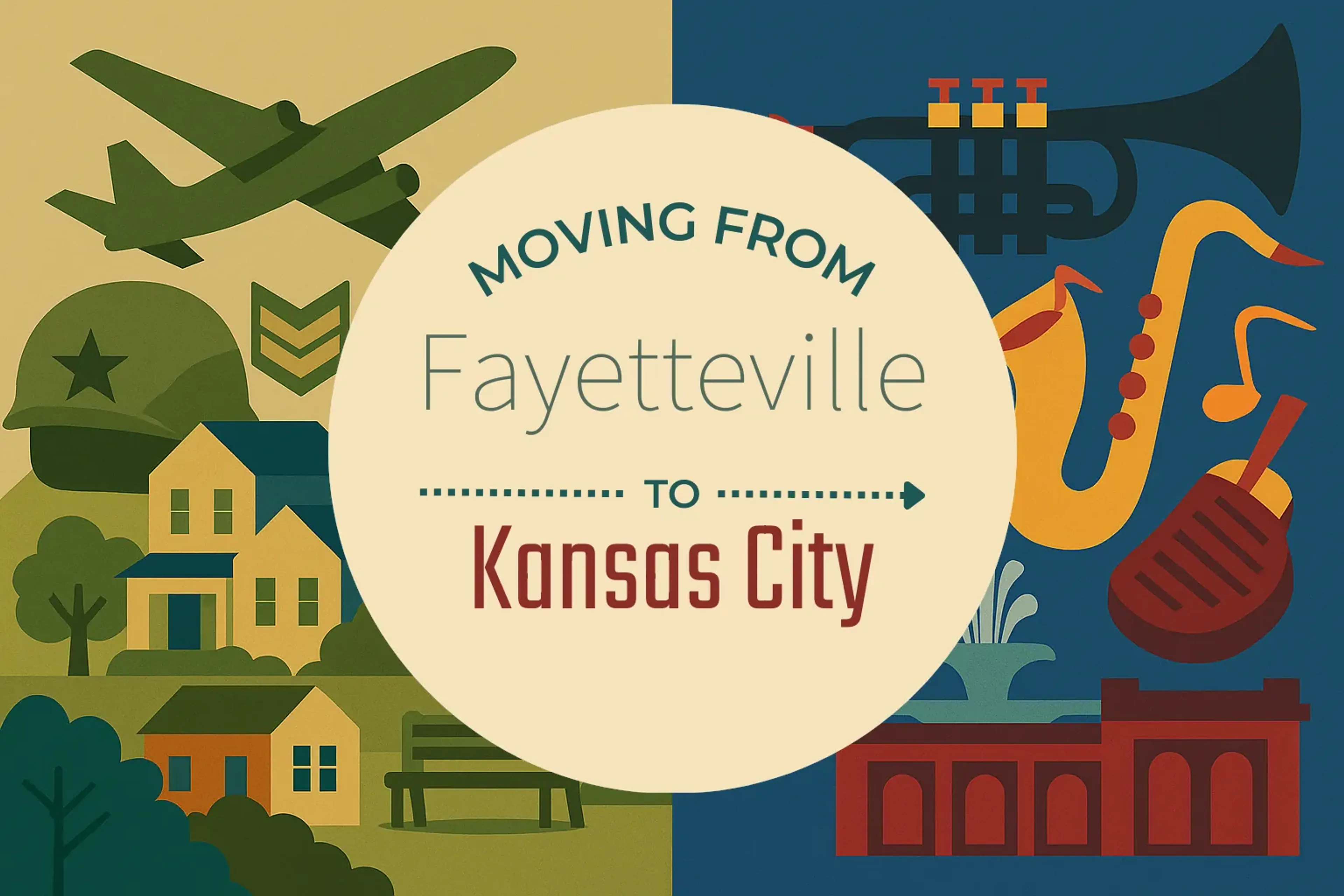 Side-by-side comparison of Fayetteville to Kansas City moving companies
