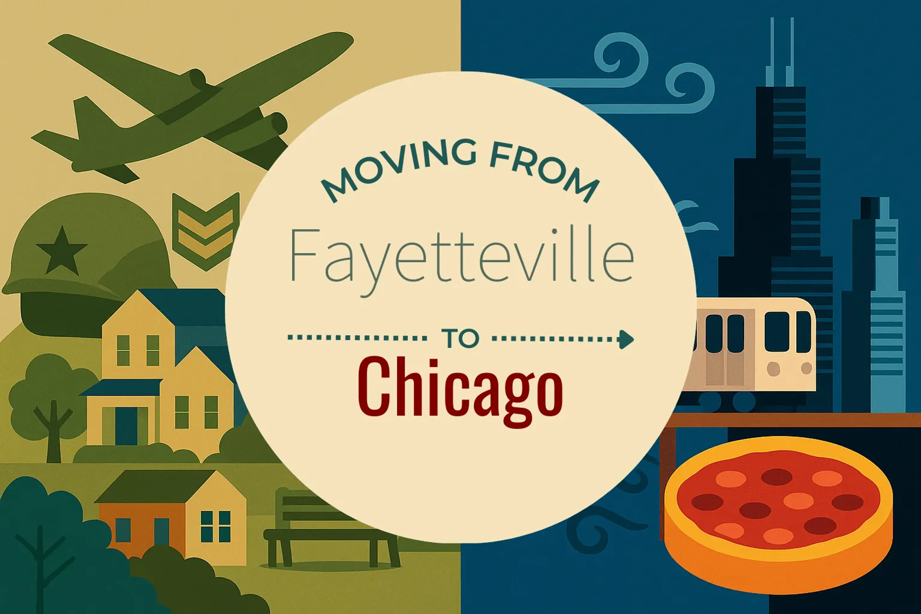 Side-by-side comparison of Fayetteville to Chicago moving companies