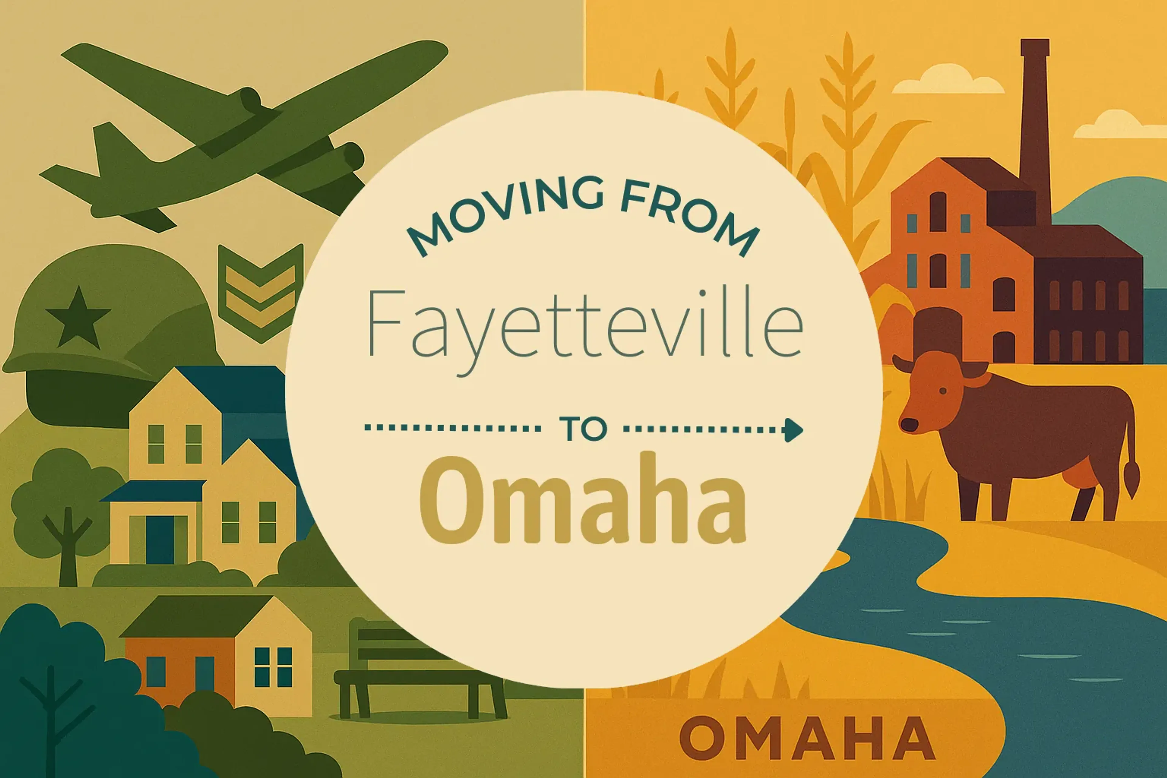 Side-by-side comparison of Fayetteville to Omaha moving companies