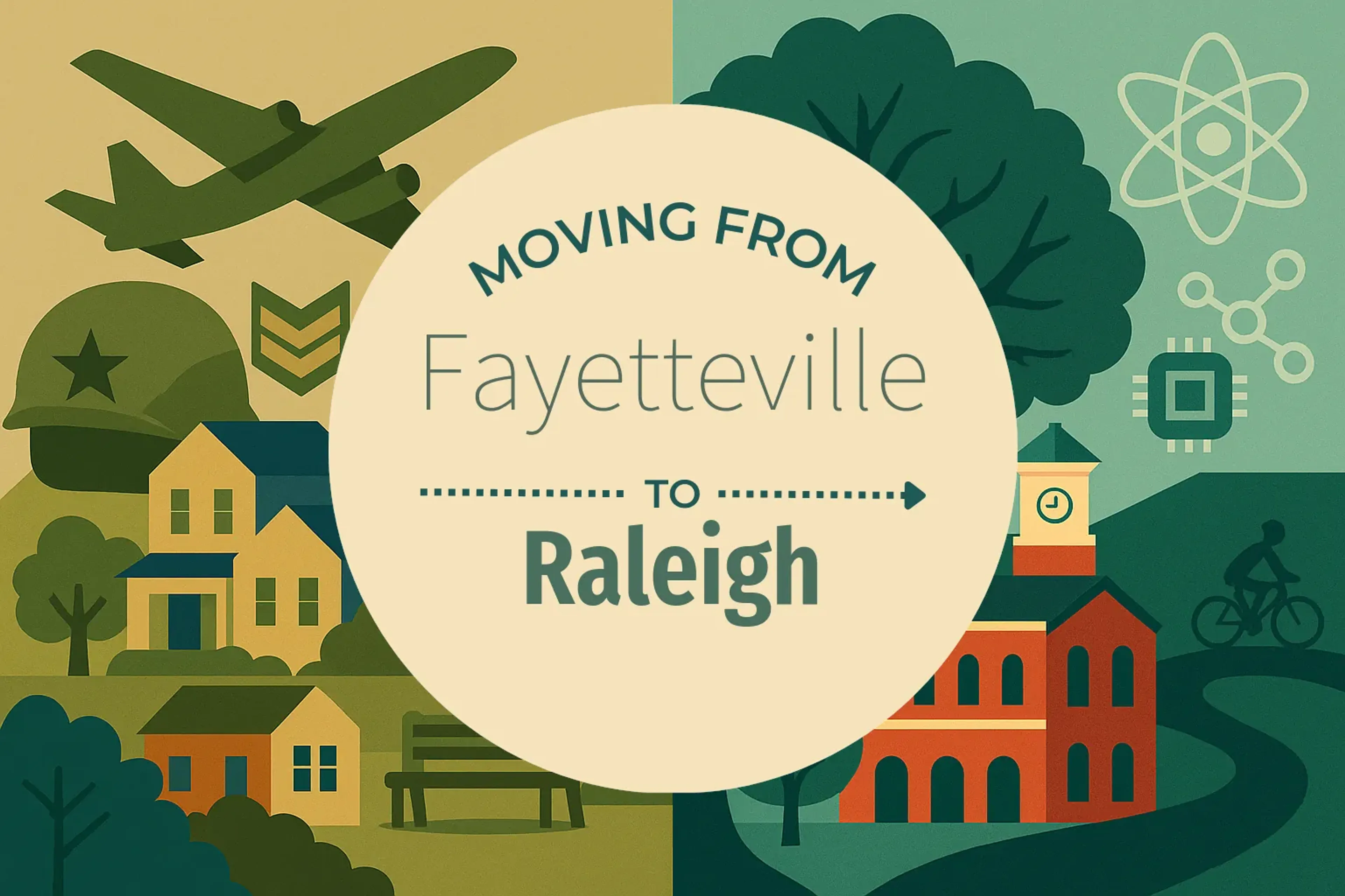 Side-by-side comparison of Fayetteville to Raleigh moving companies