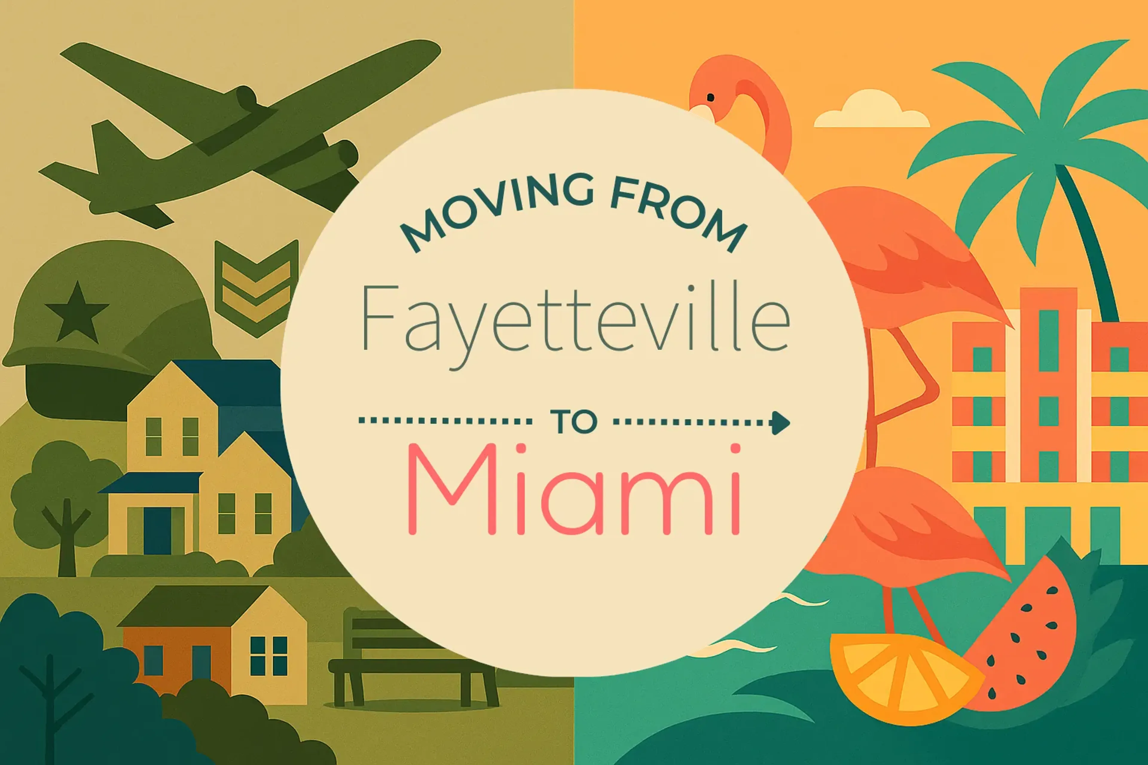Side-by-side comparison of Fayetteville to Miami moving companies