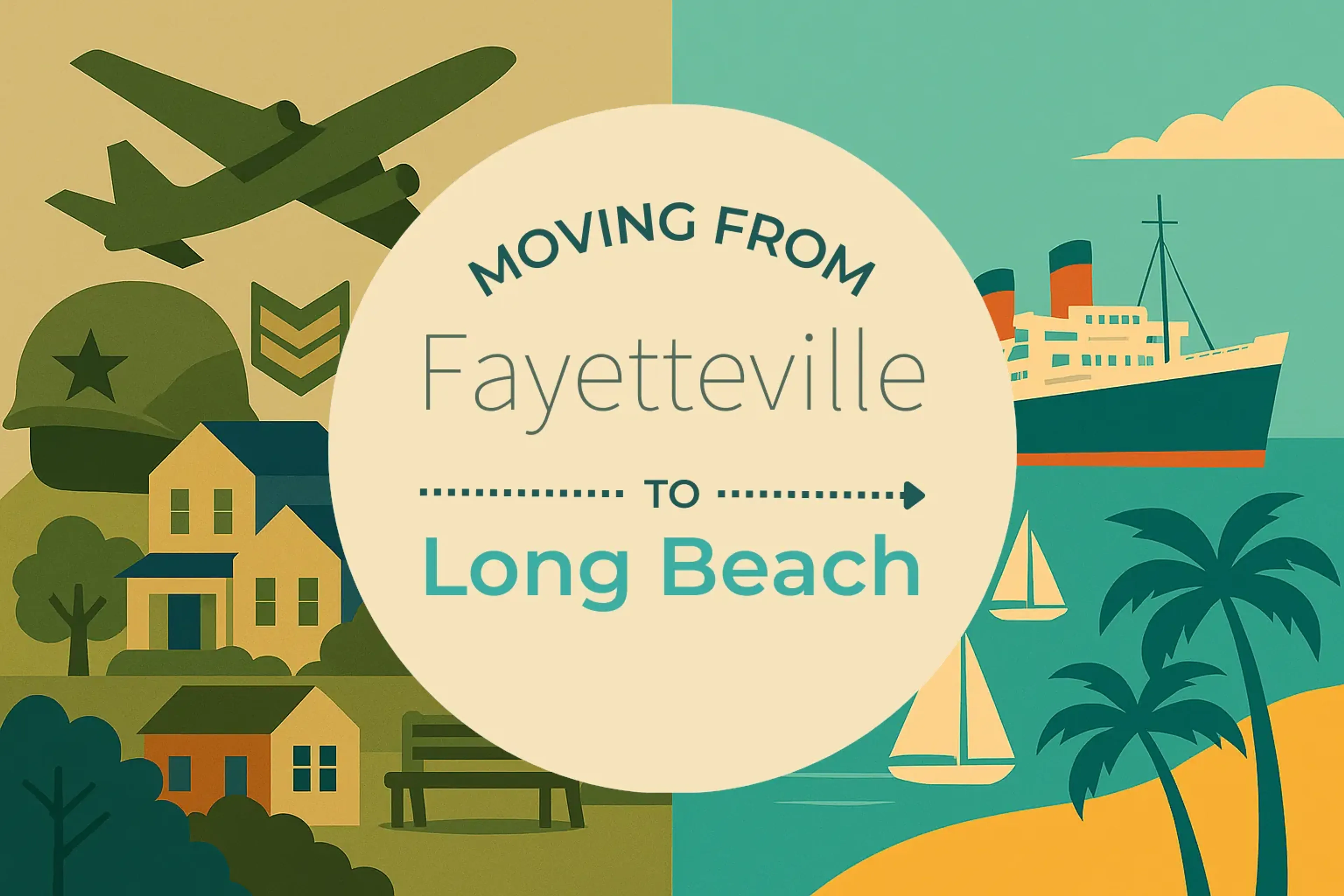 Side-by-side comparison of Fayetteville to Long Beach moving companies
