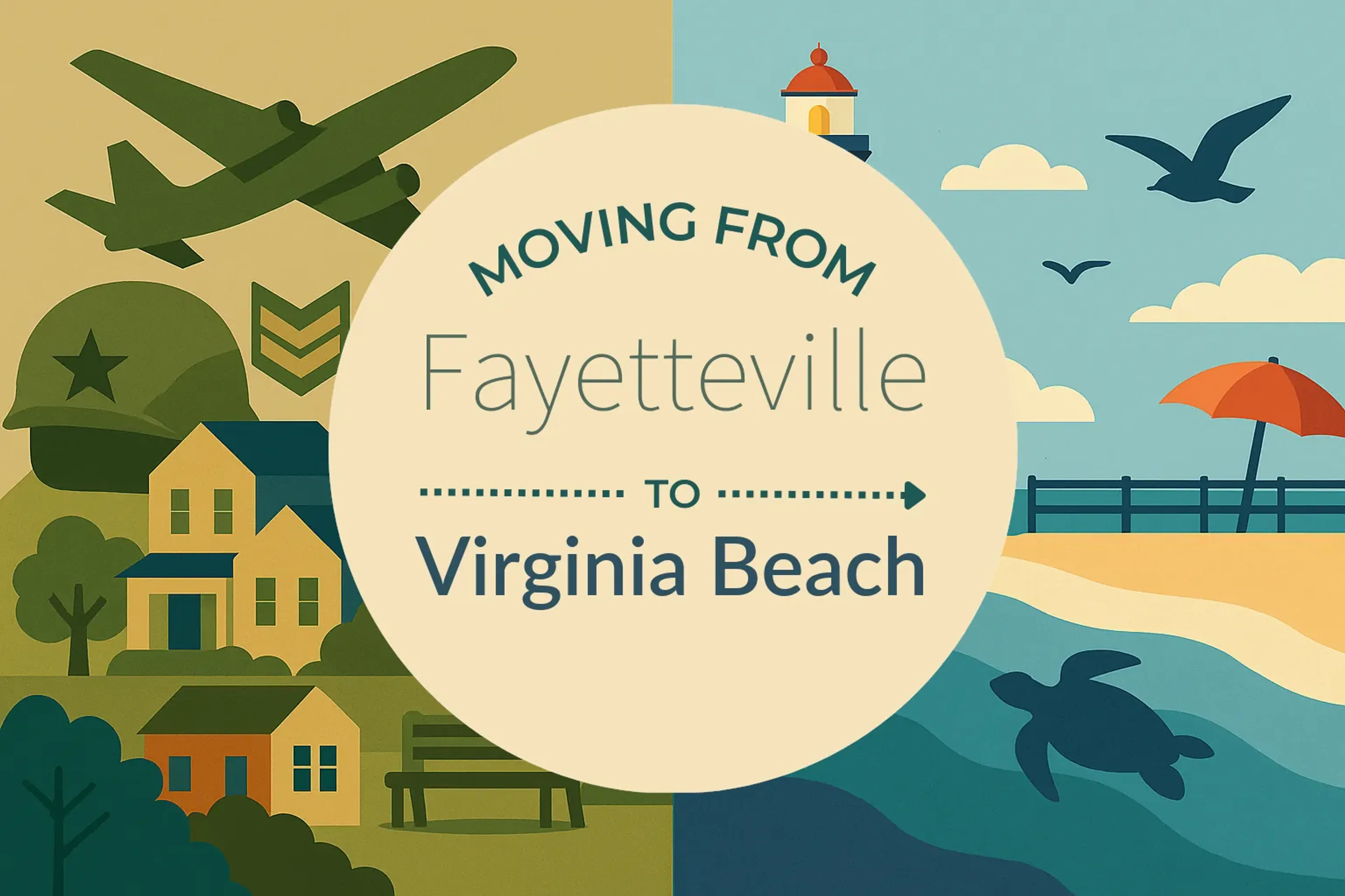 Side-by-side comparison of Fayetteville to Virginia Beach moving companies