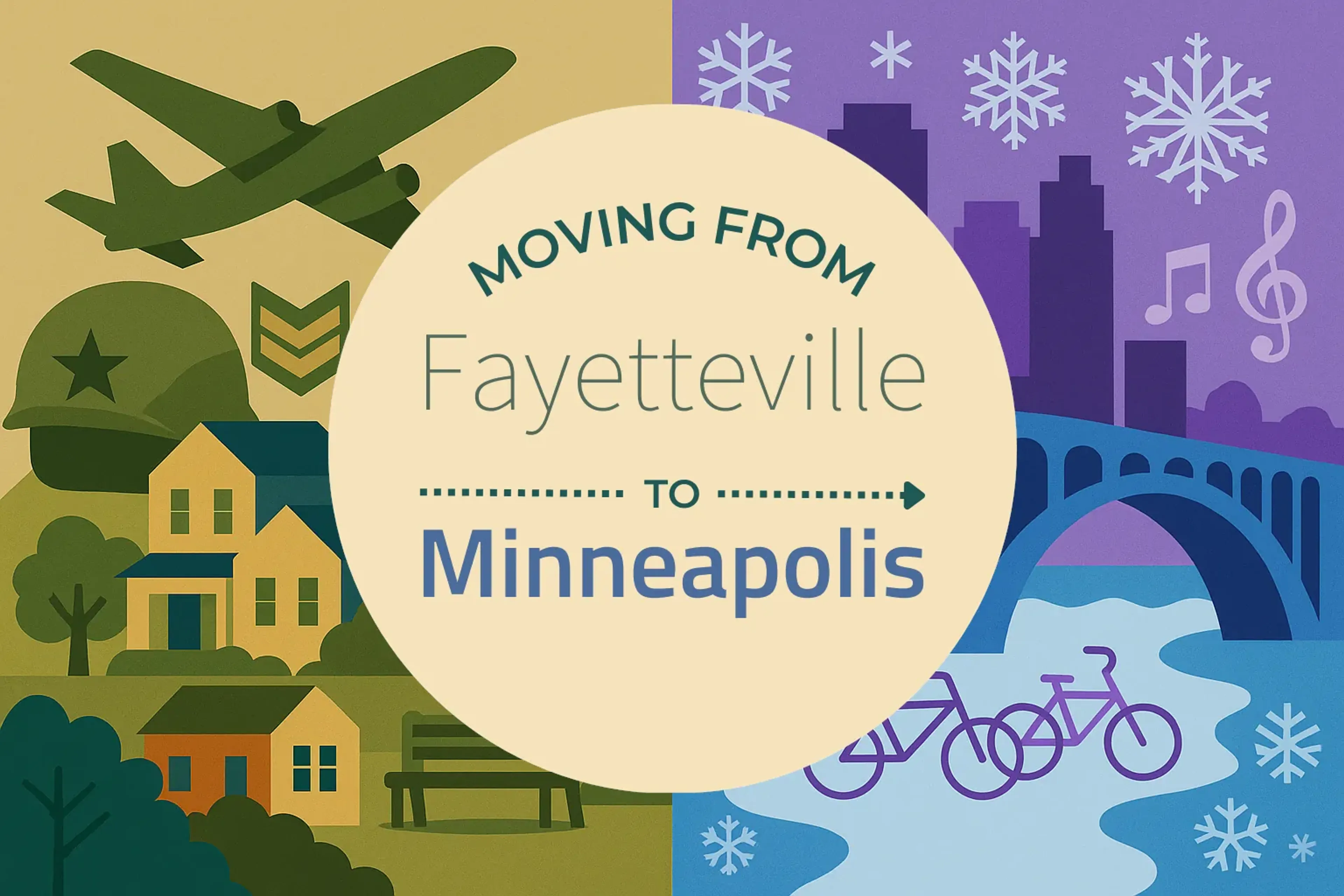 Side-by-side comparison of Fayetteville to Minneapolis moving companies