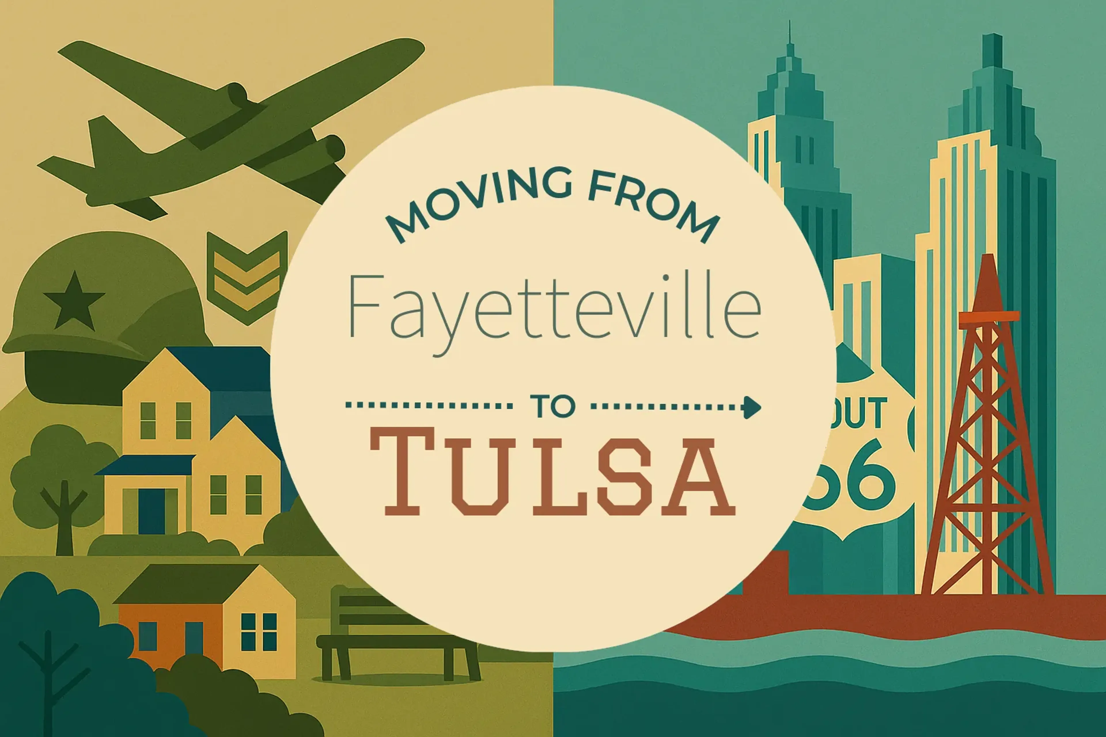 Side-by-side comparison of Fayetteville to Tulsa moving companies