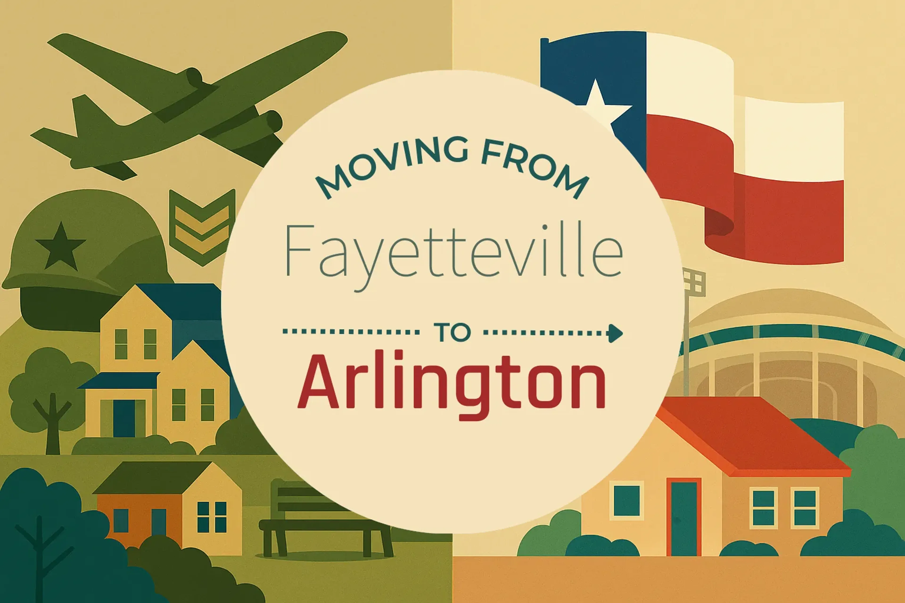 Side-by-side comparison of Fayetteville to Arlington moving companies