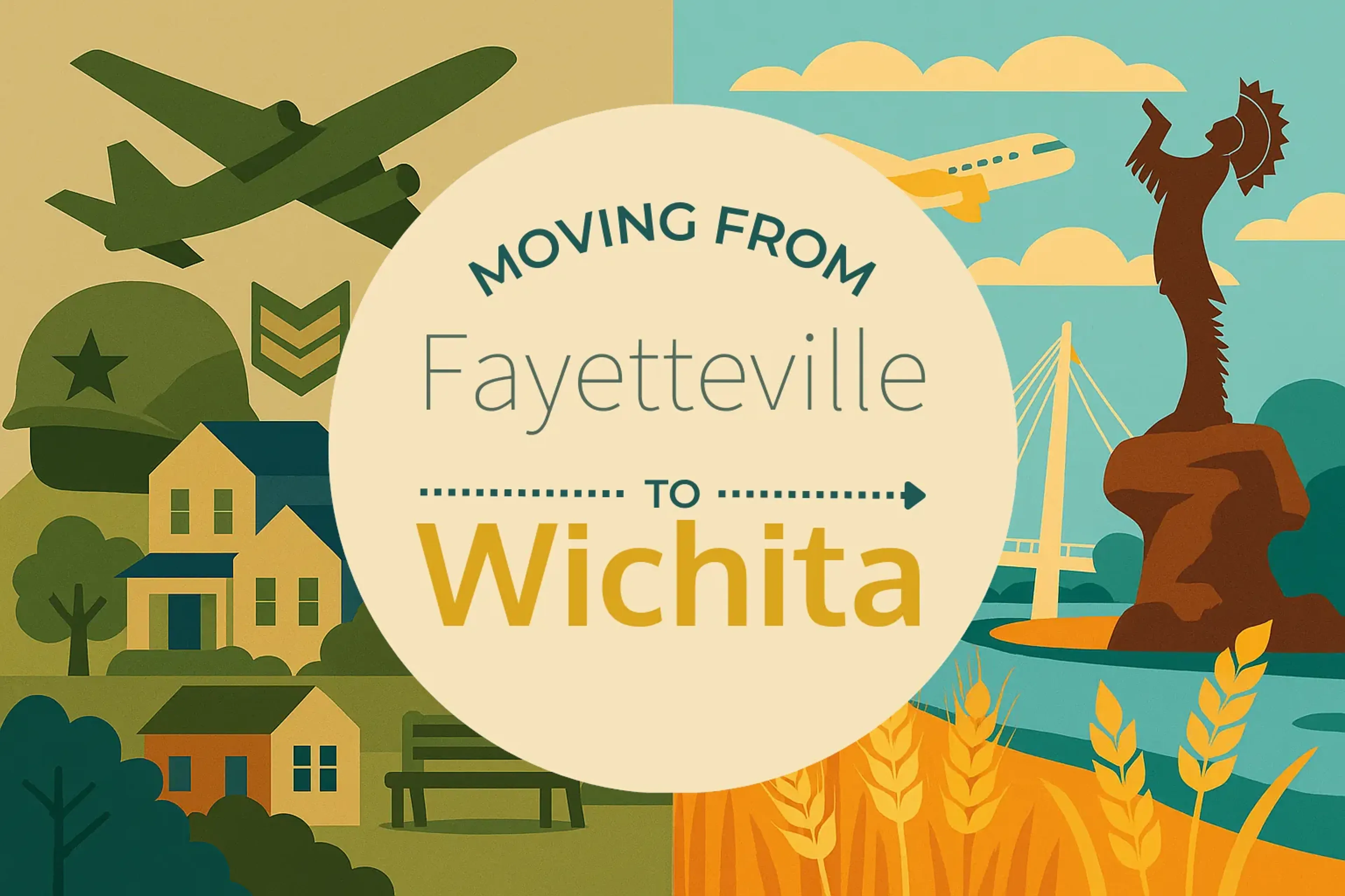 Side-by-side comparison of Fayetteville to Wichita moving companies