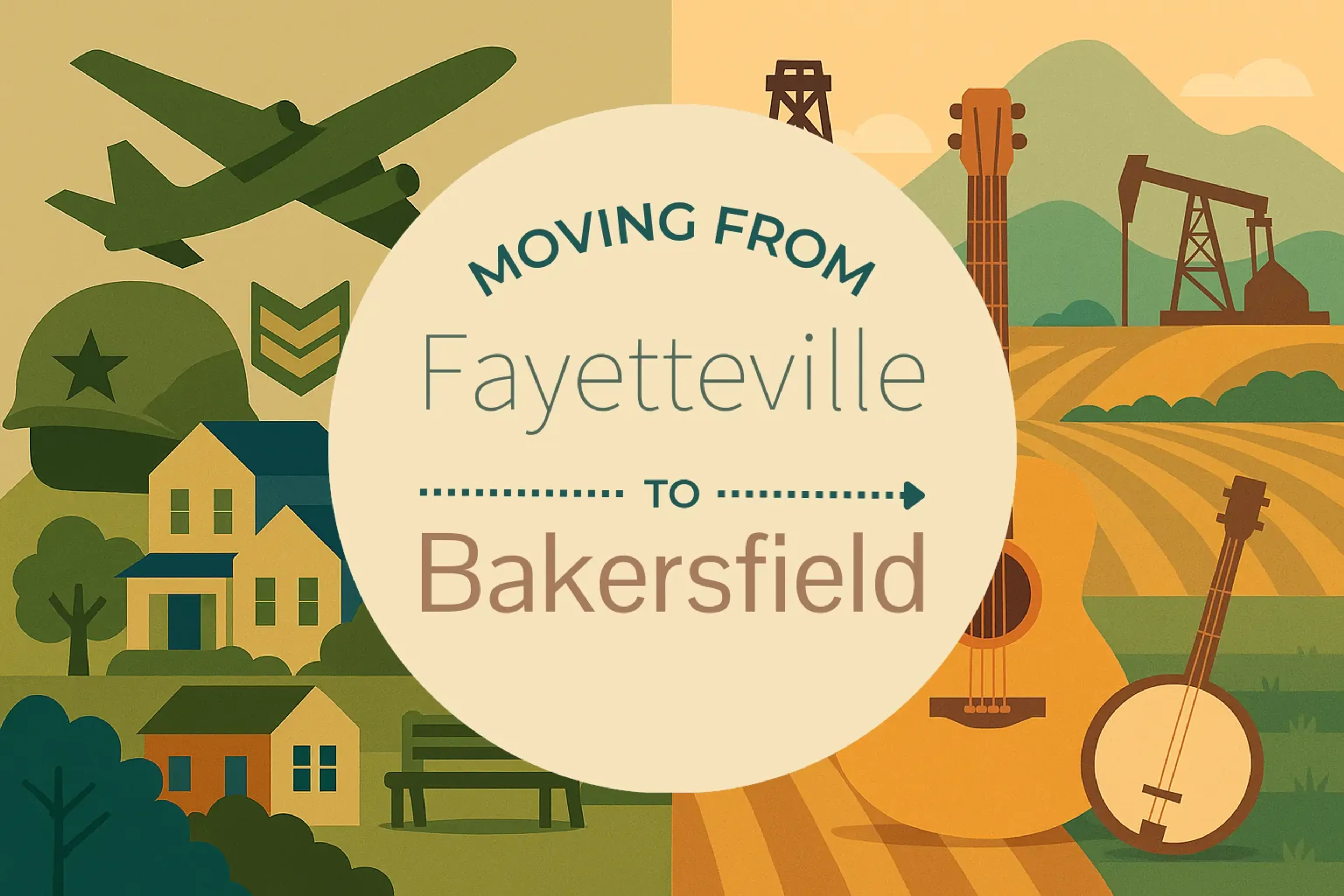 Side-by-side comparison of Fayetteville to Bakersfield moving companies