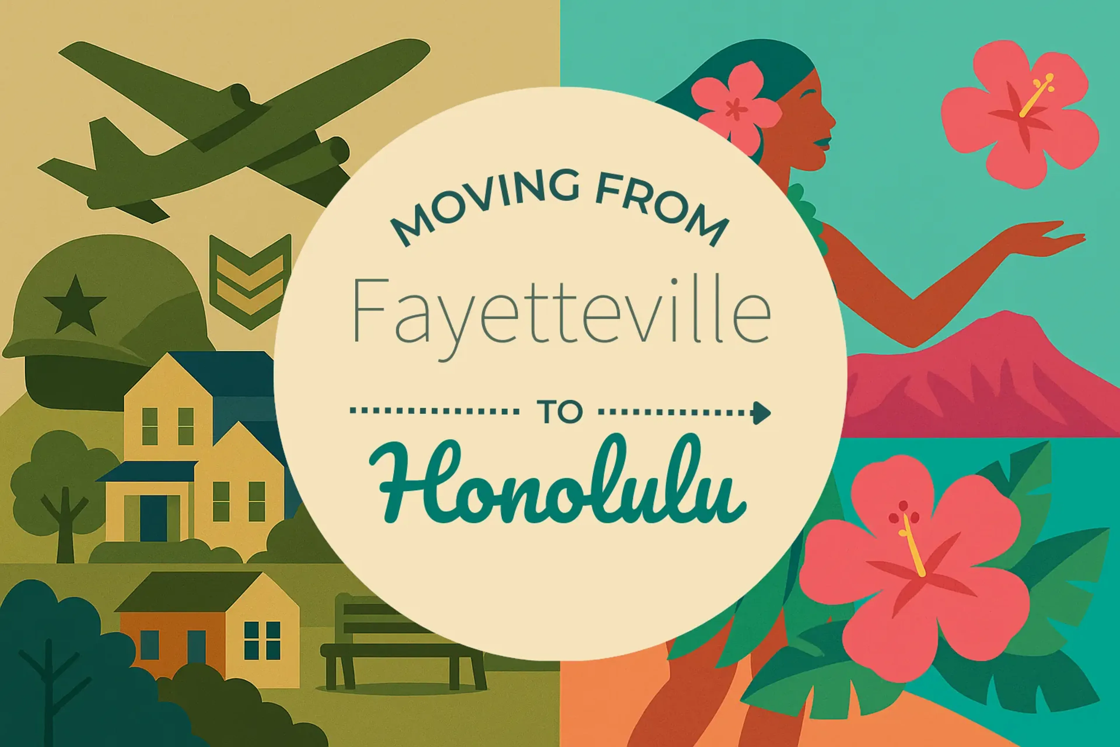 Side-by-side comparison of Fayetteville to Honolulu moving companies