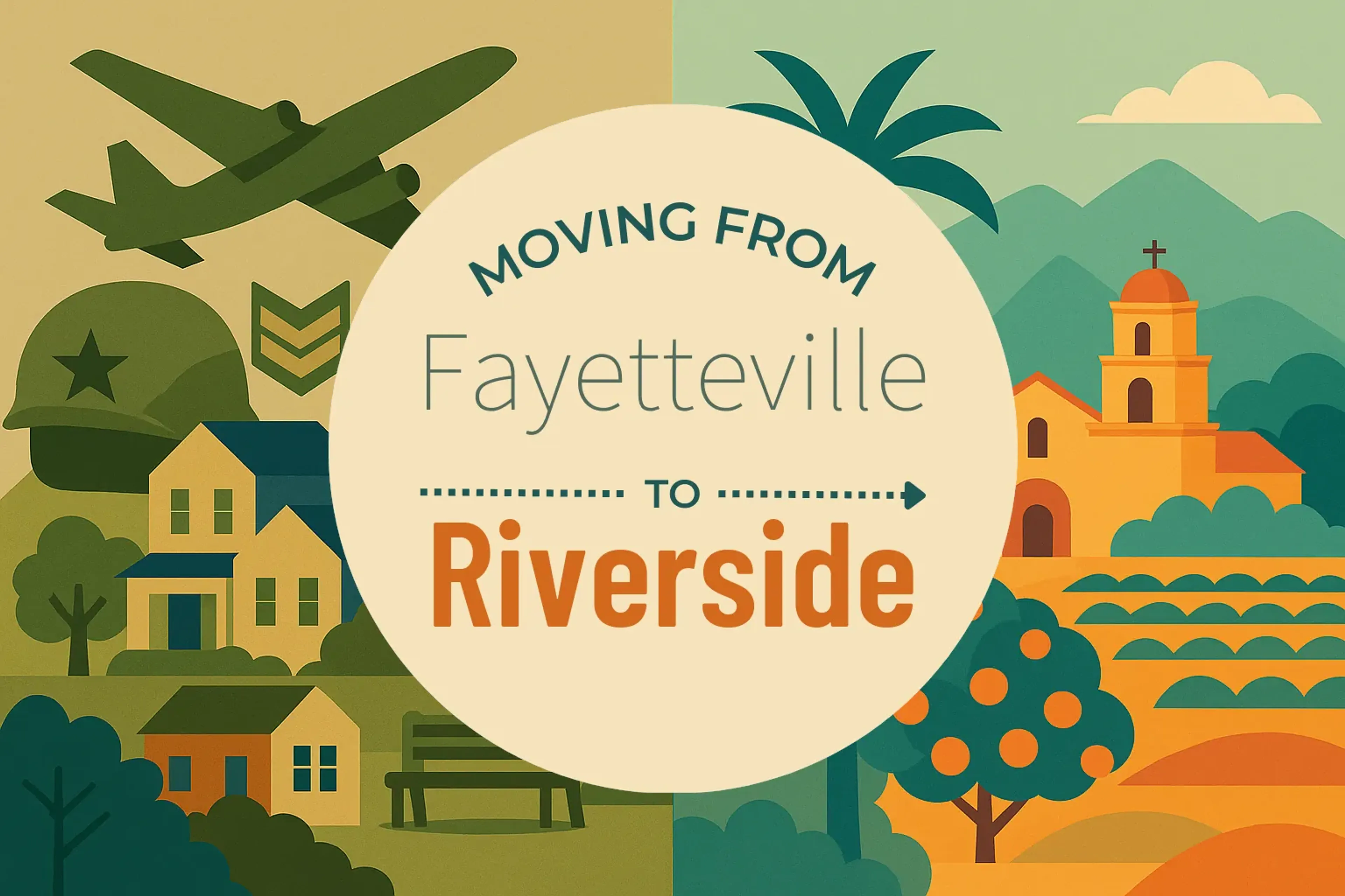 Side-by-side comparison of Fayetteville to Riverside moving companies