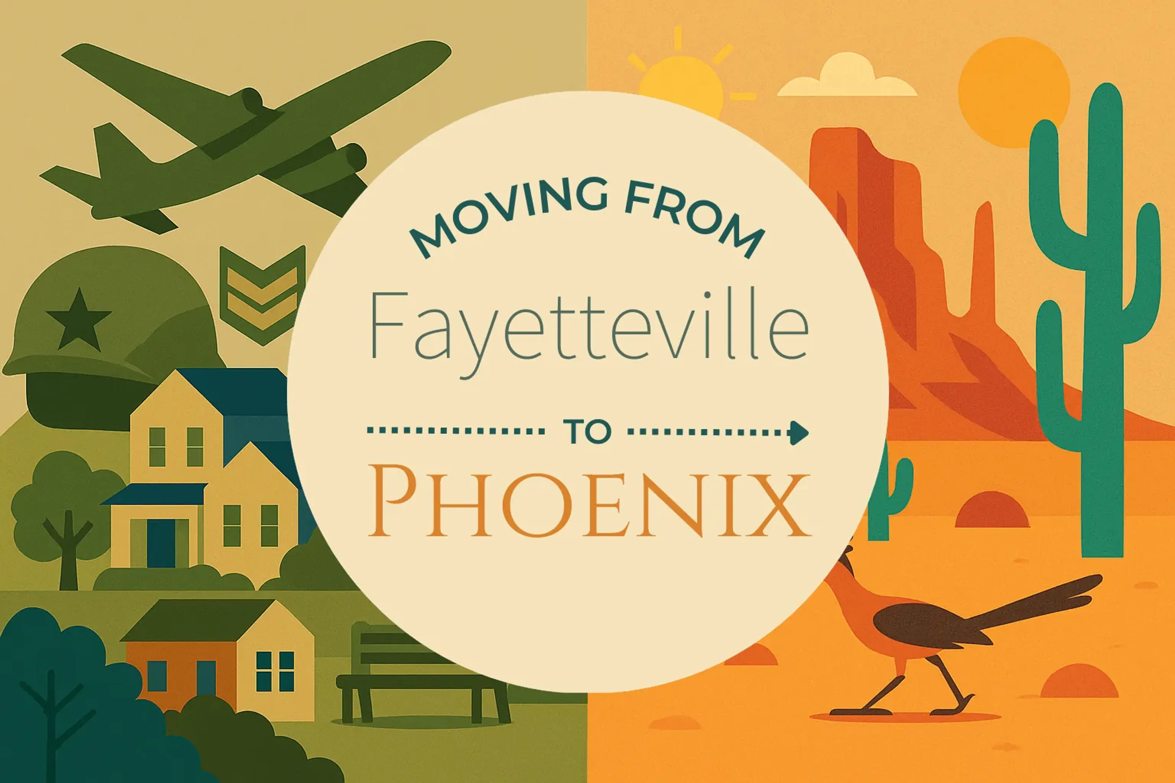 Side-by-side comparison of Fayetteville to Phoenix moving companies