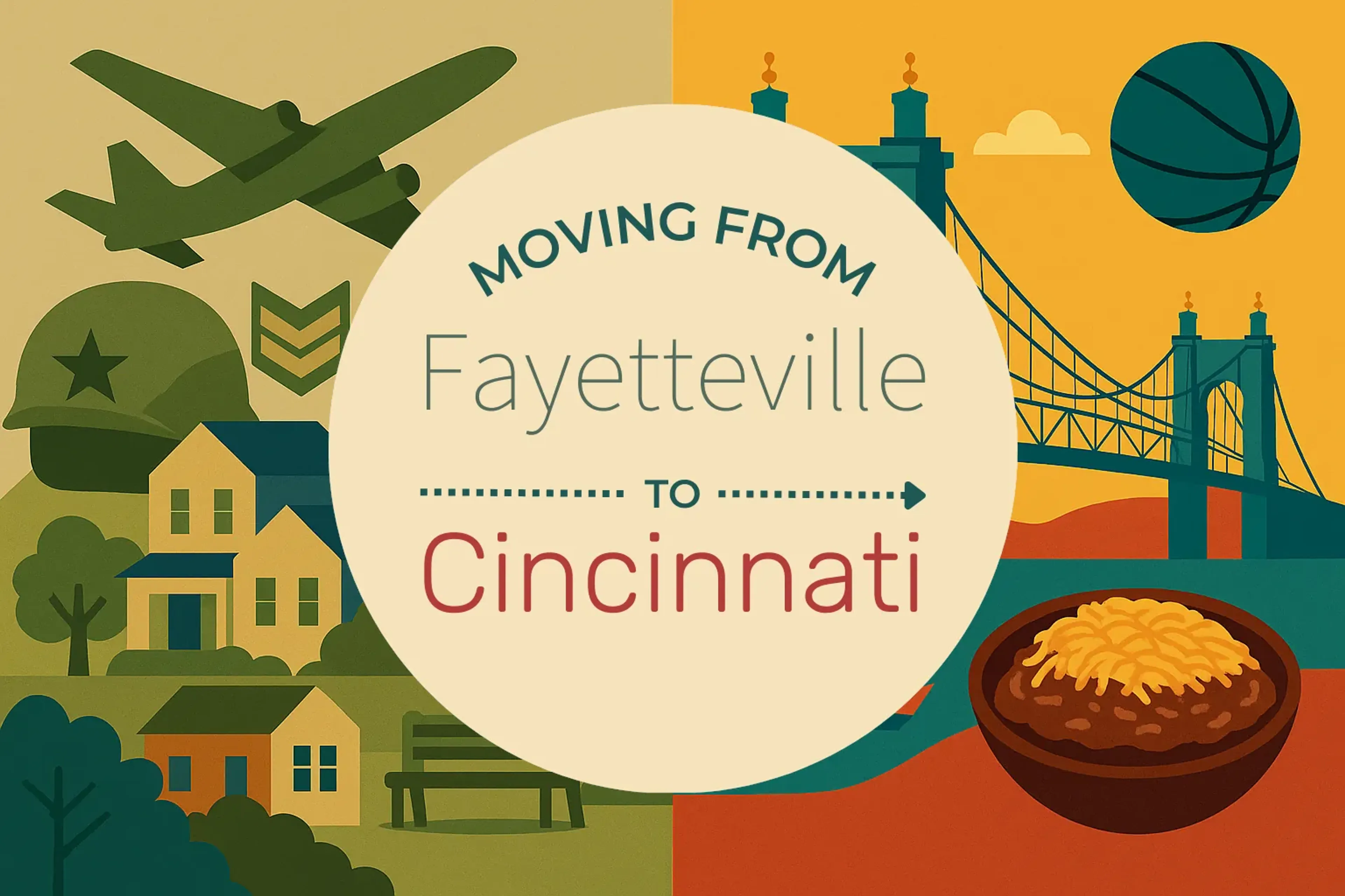 Side-by-side comparison of Fayetteville to Cincinnati moving companies