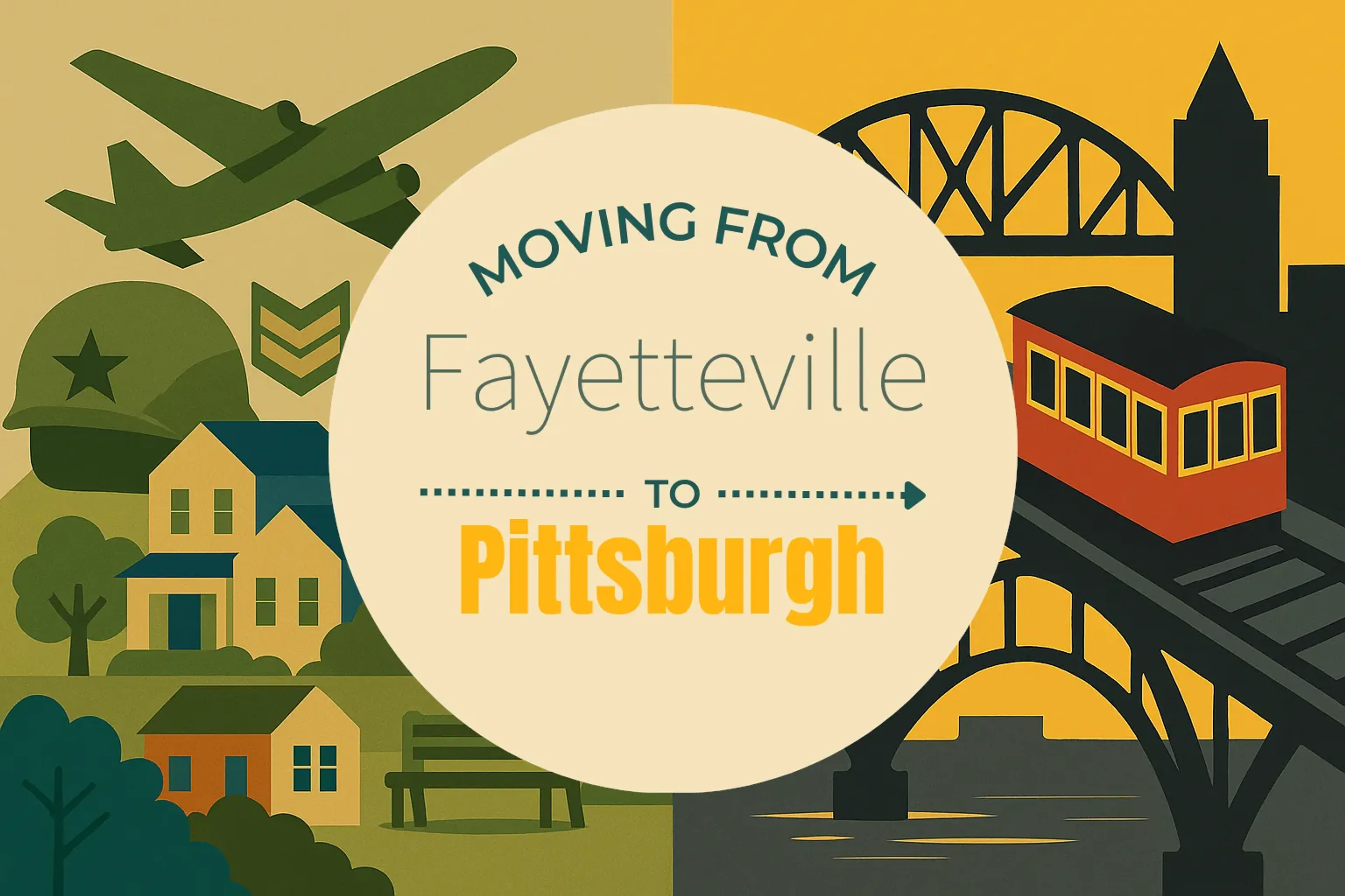 Side-by-side comparison of Fayetteville to Pittsburgh moving companies