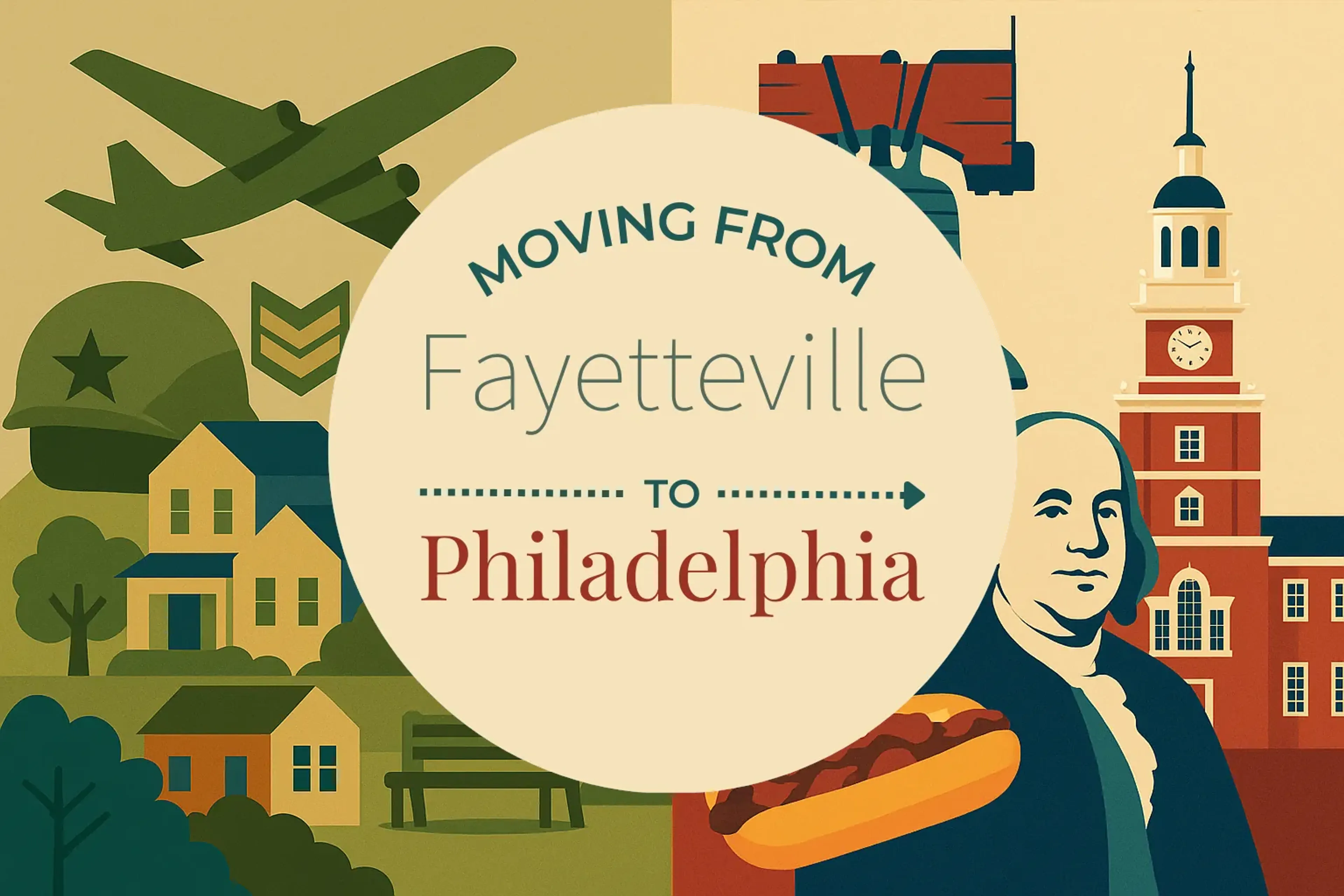 Side-by-side comparison of Fayetteville to Philadelphia moving companies