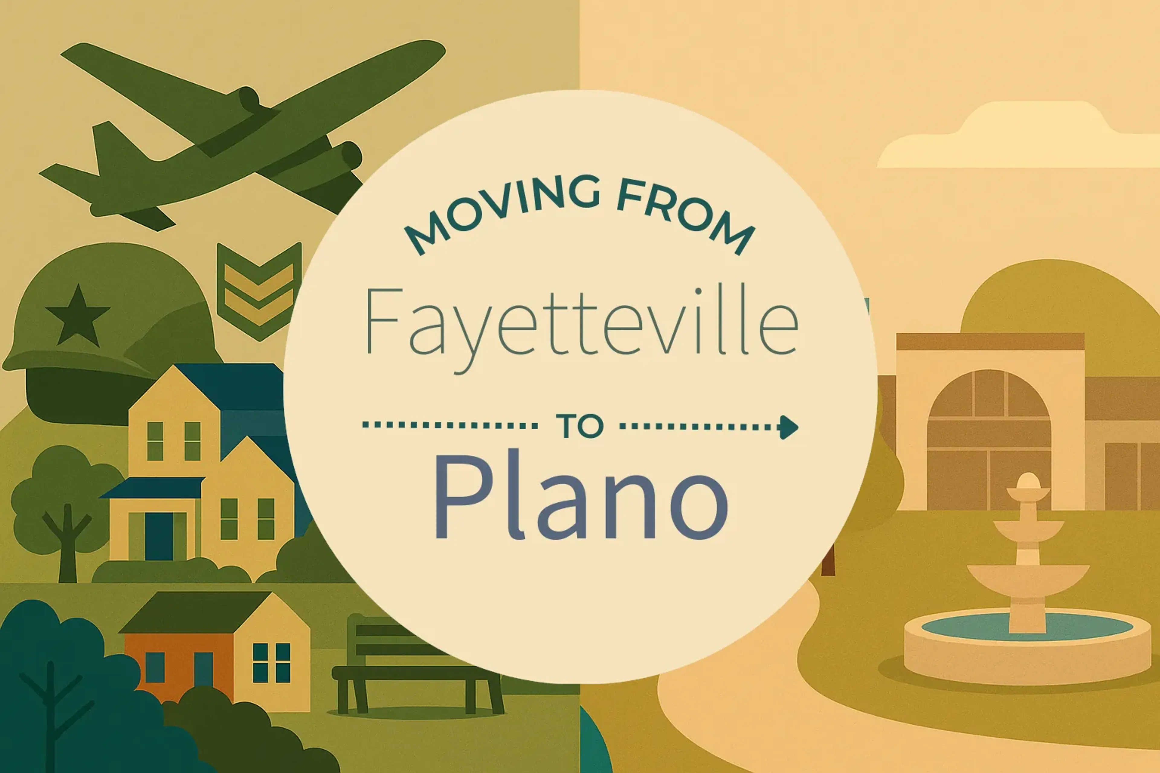 Side-by-side comparison of Fayetteville to Plano moving companies
