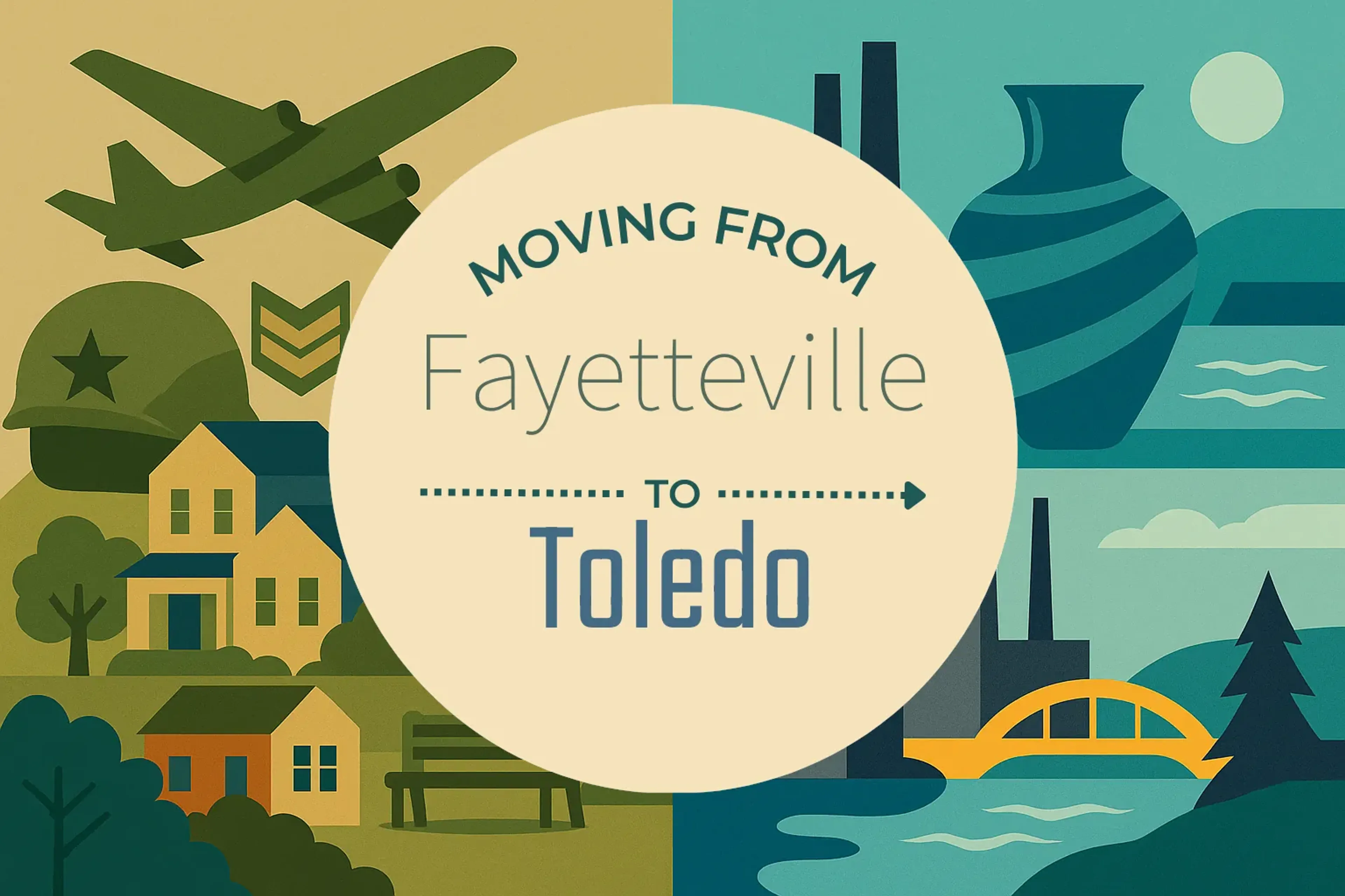 Side-by-side comparison of Fayetteville to Toledo moving companies
