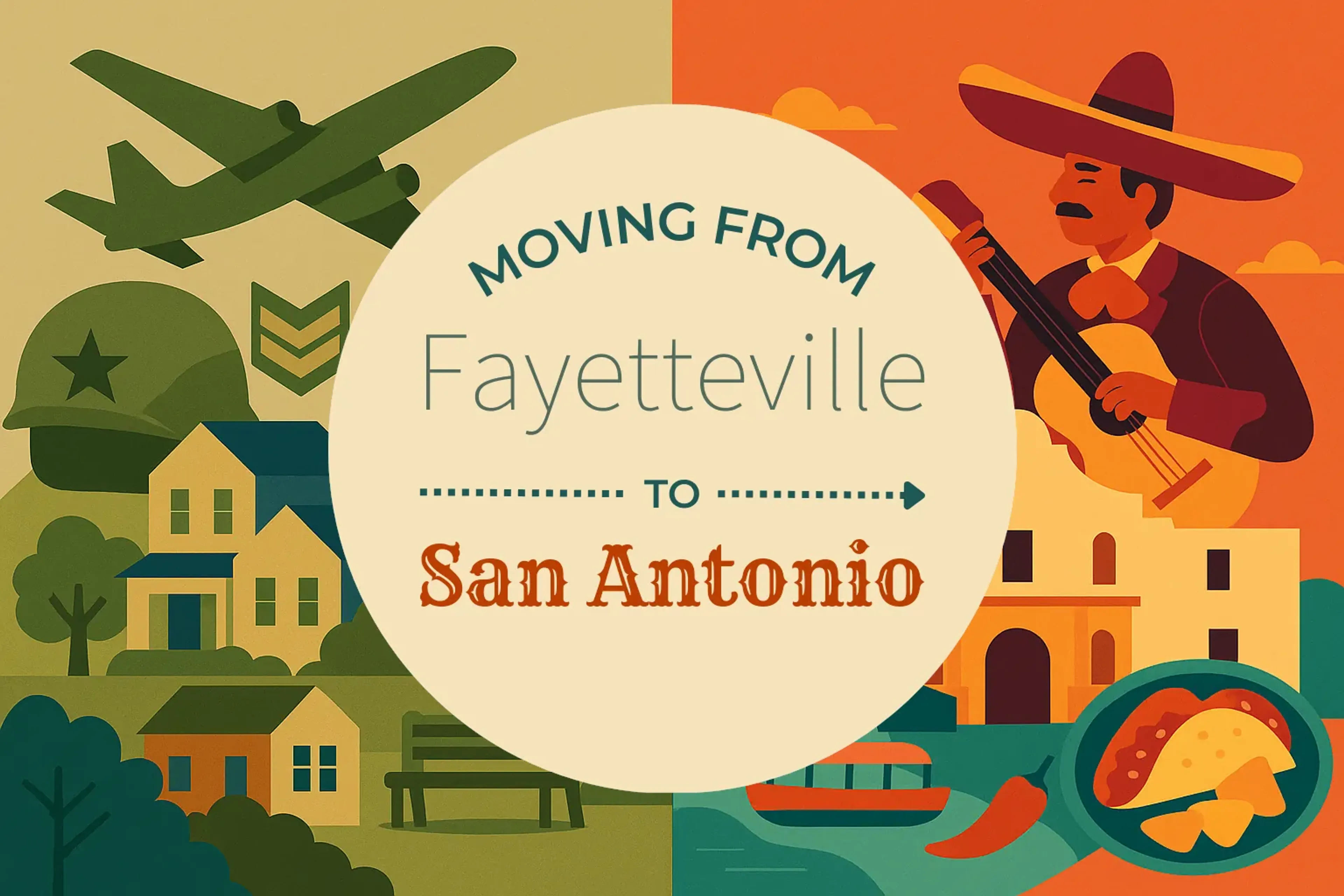 Side-by-side comparison of Fayetteville to San Antonio moving companies