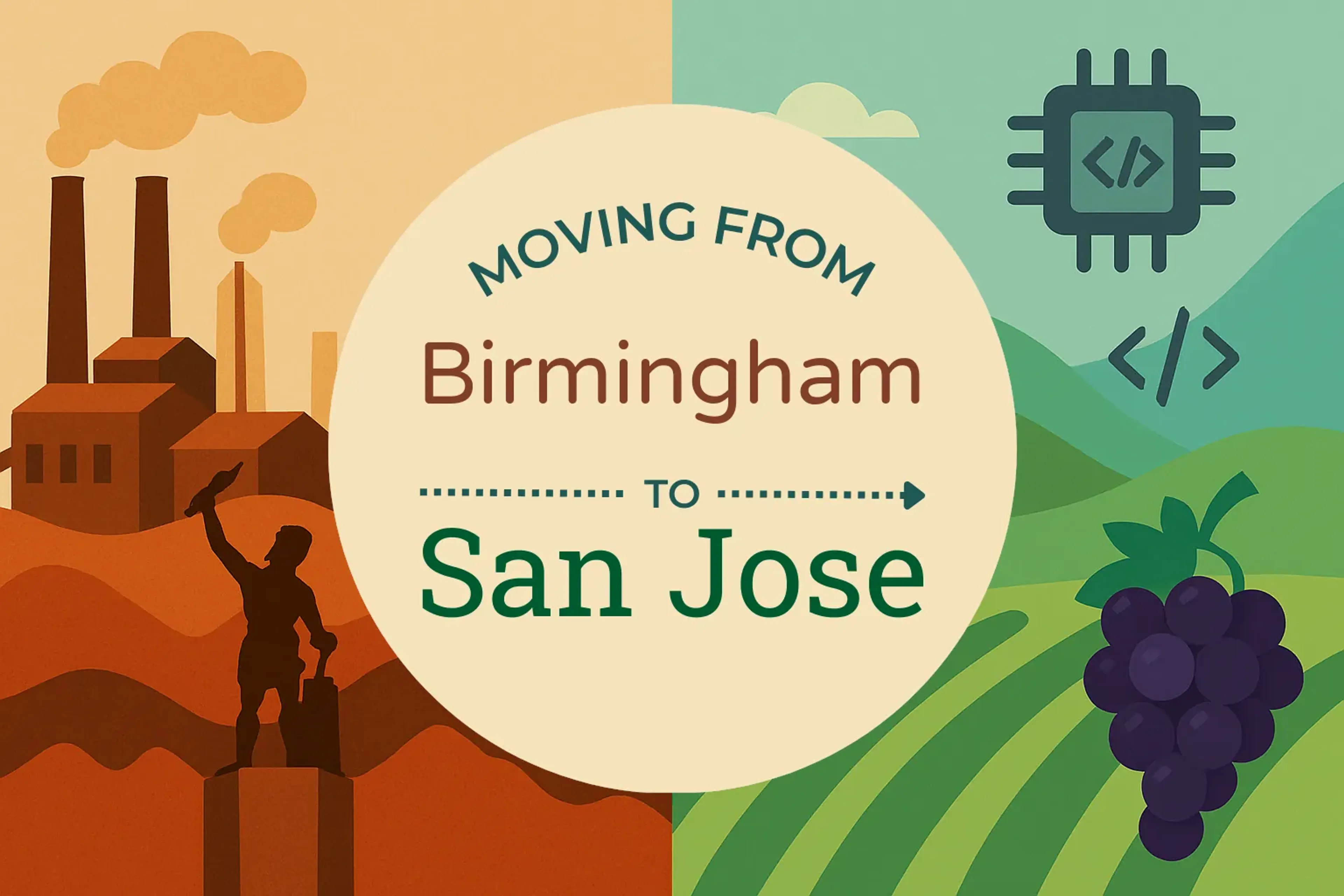 Side-by-side comparison of Birmingham to San Jose moving companies
