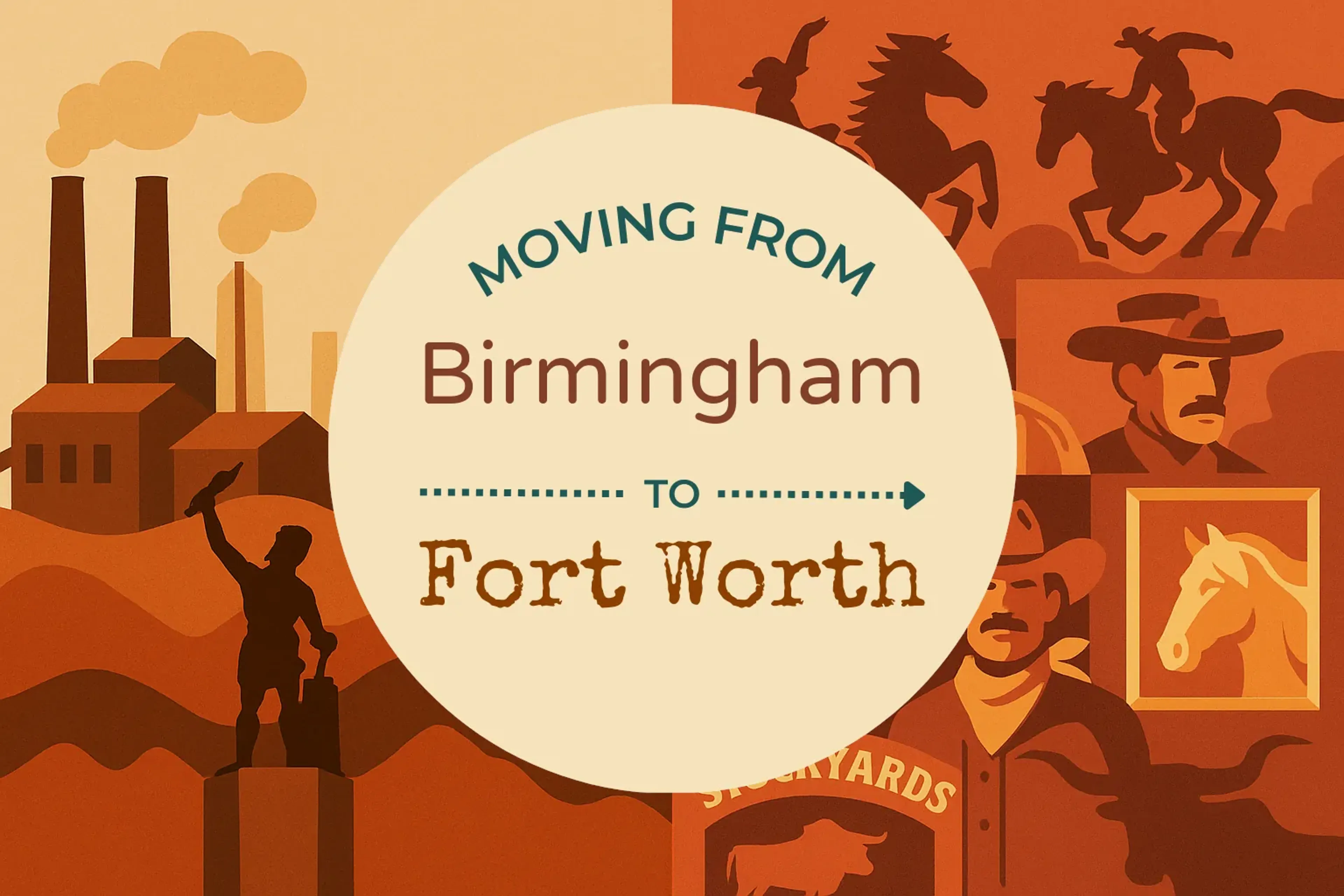 Side-by-side comparison of Birmingham to Fort Worth moving companies