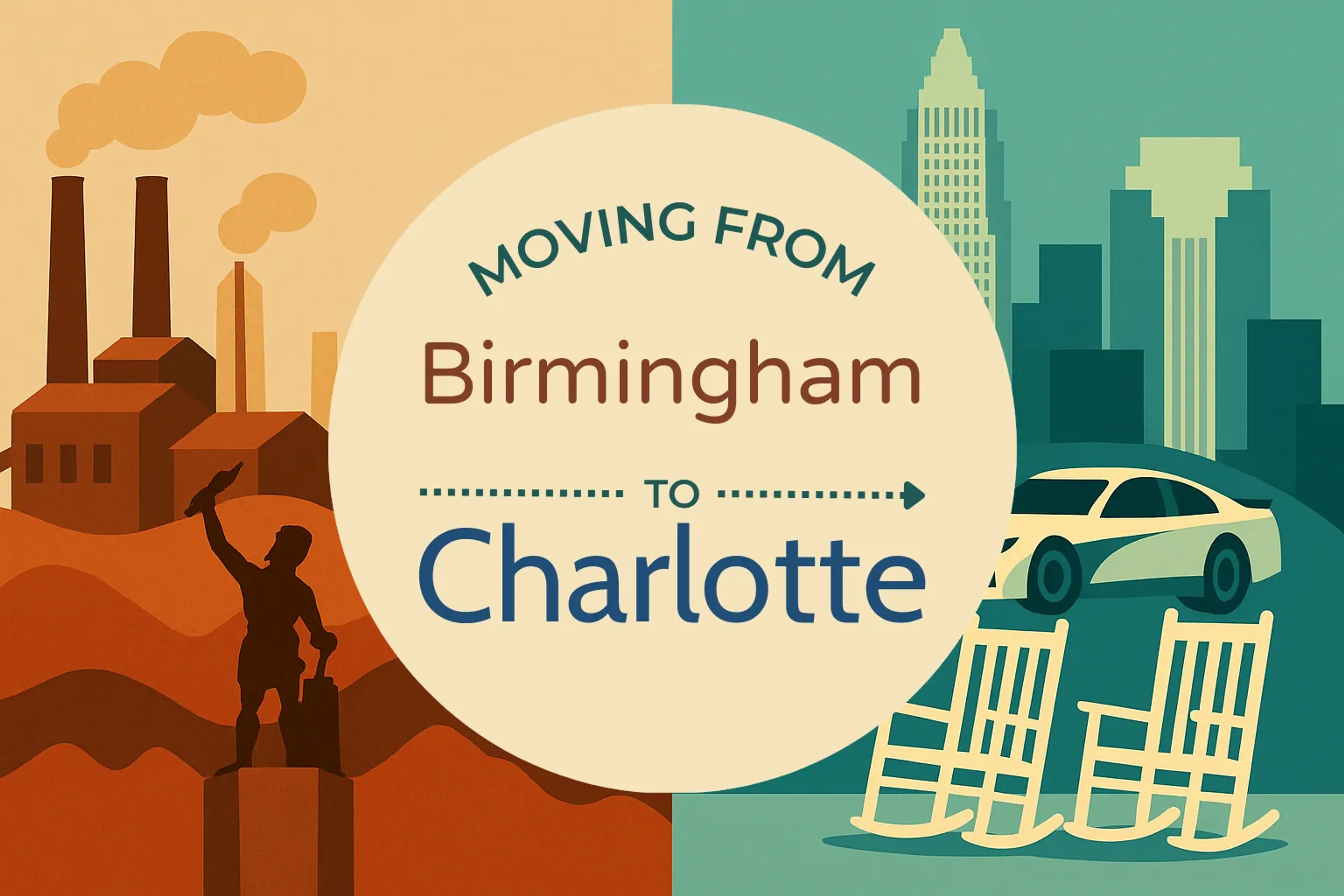 Side-by-side comparison of Birmingham to Charlotte moving companies