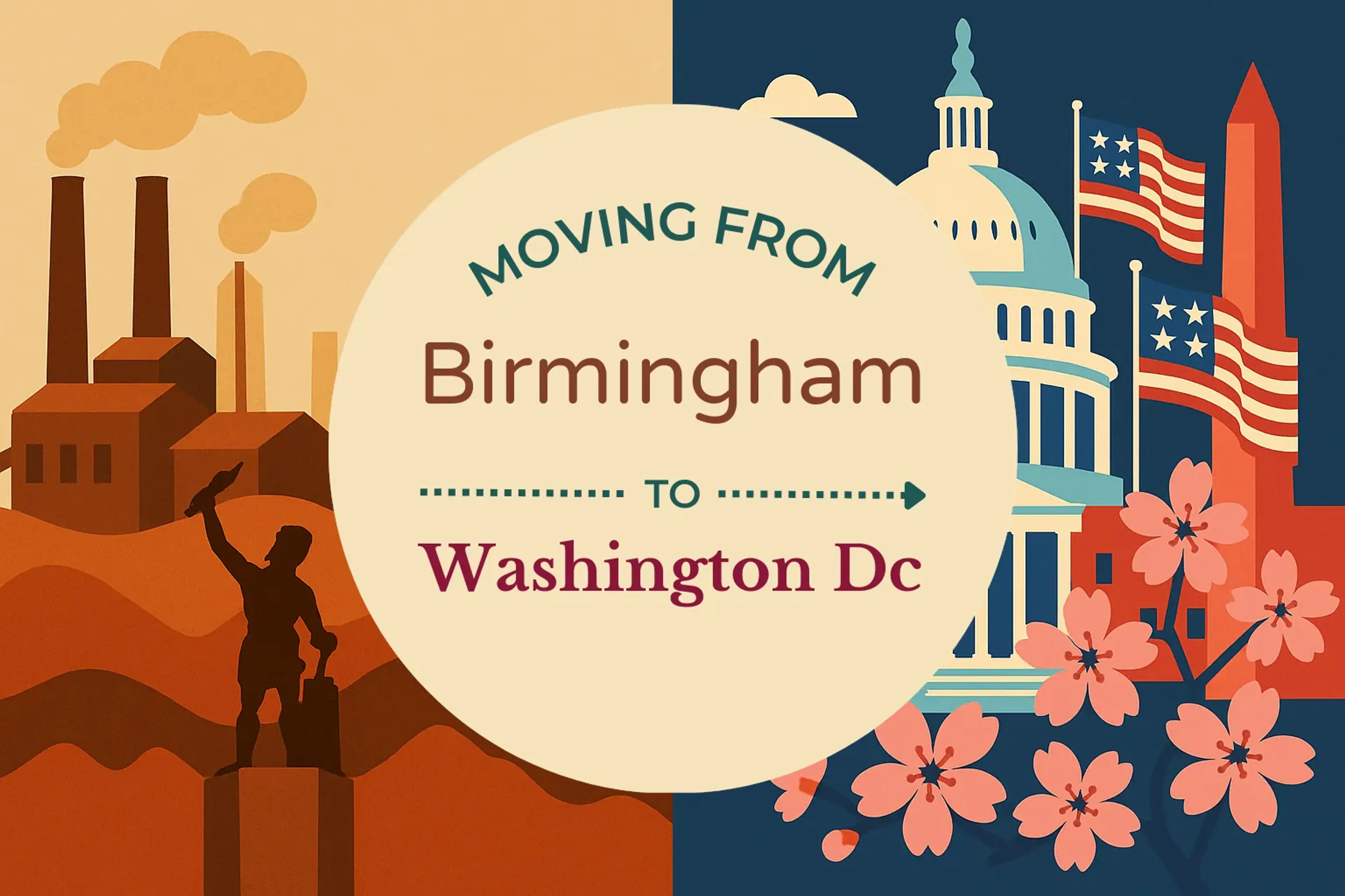 Side-by-side comparison of Birmingham to Washington DC moving companies