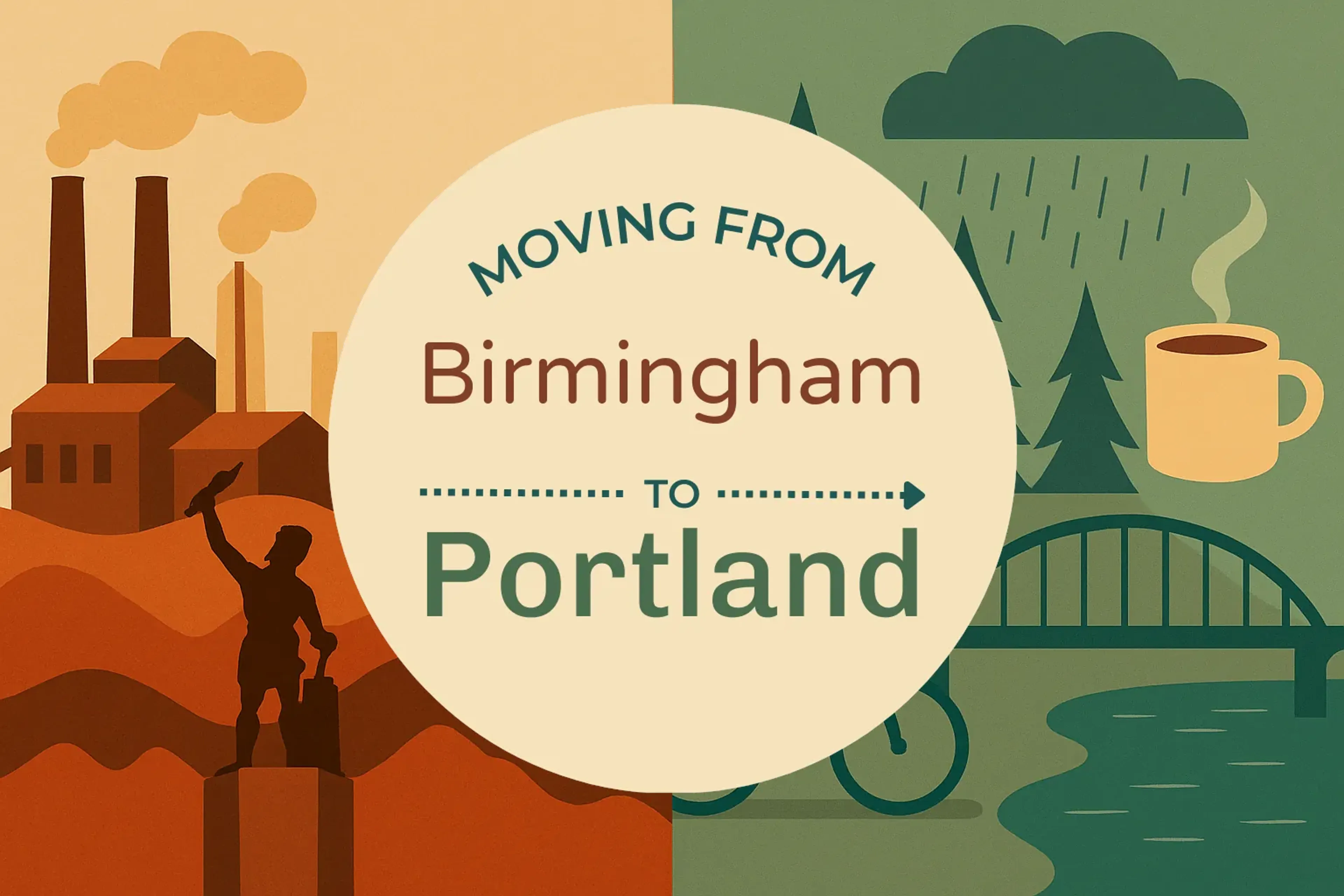 Side-by-side comparison of Birmingham to Portland moving companies