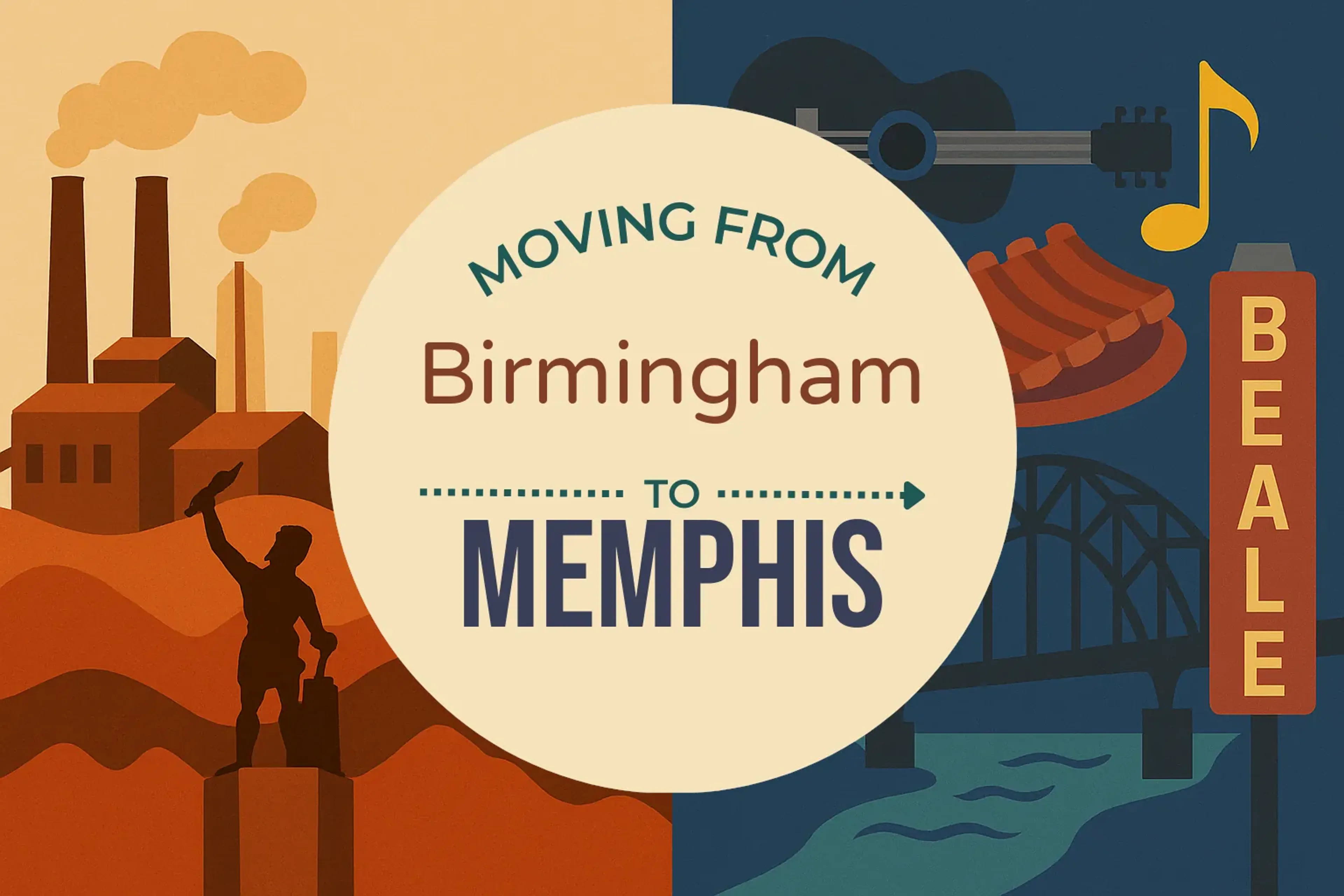 Side-by-side comparison of Birmingham to Memphis moving companies