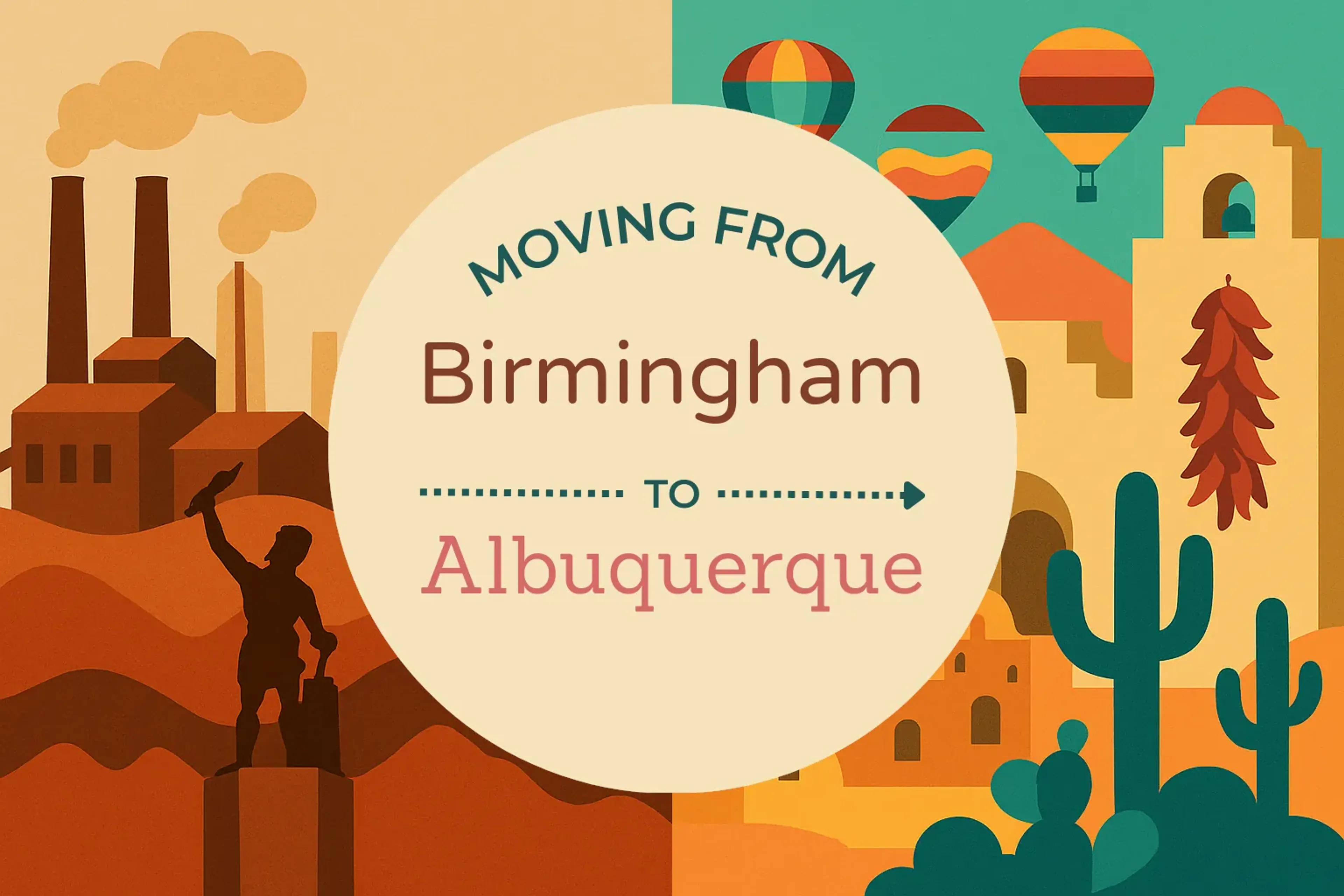Side-by-side comparison of Birmingham to Albuquerque moving companies