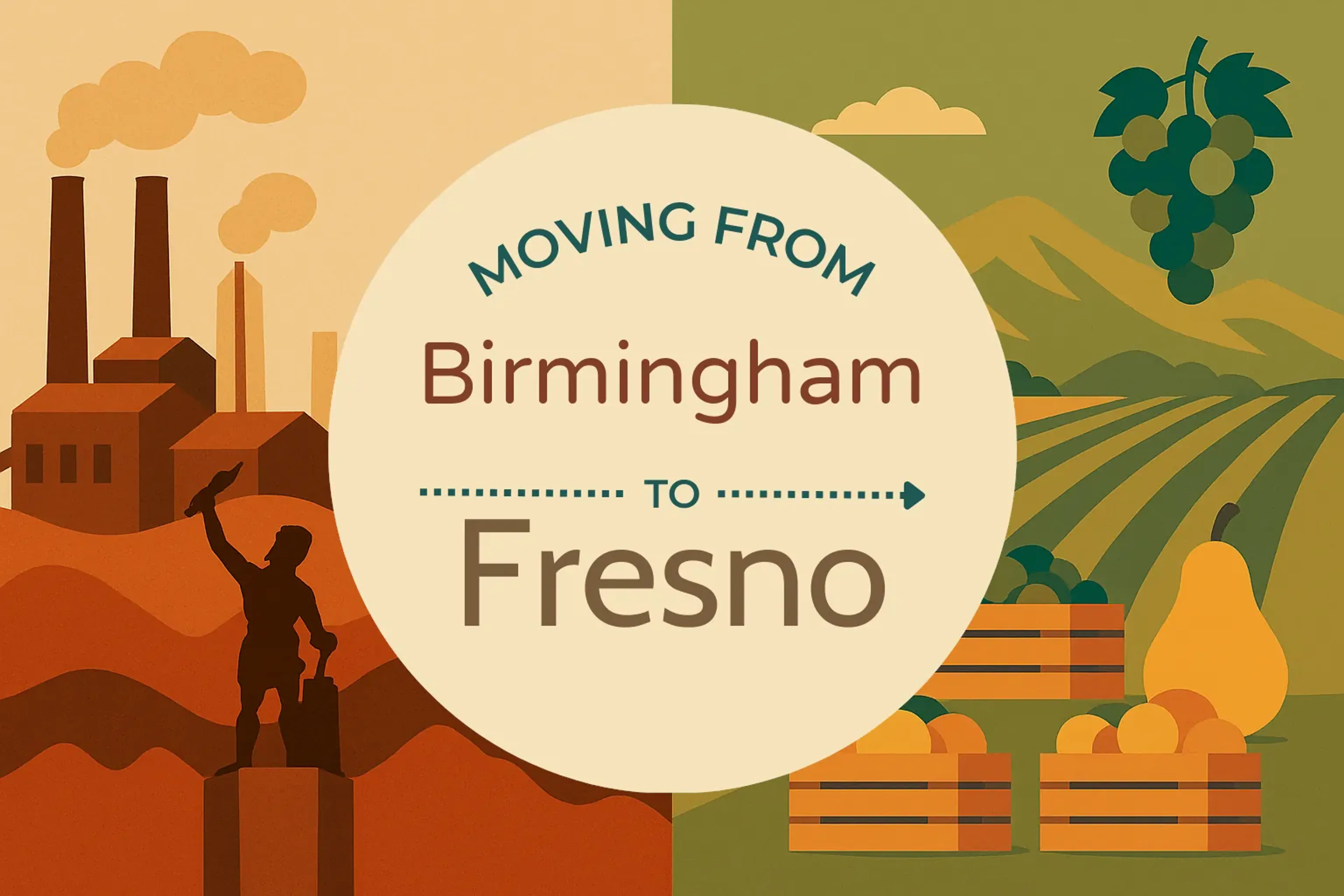 Side-by-side comparison of Birmingham to Fresno moving companies