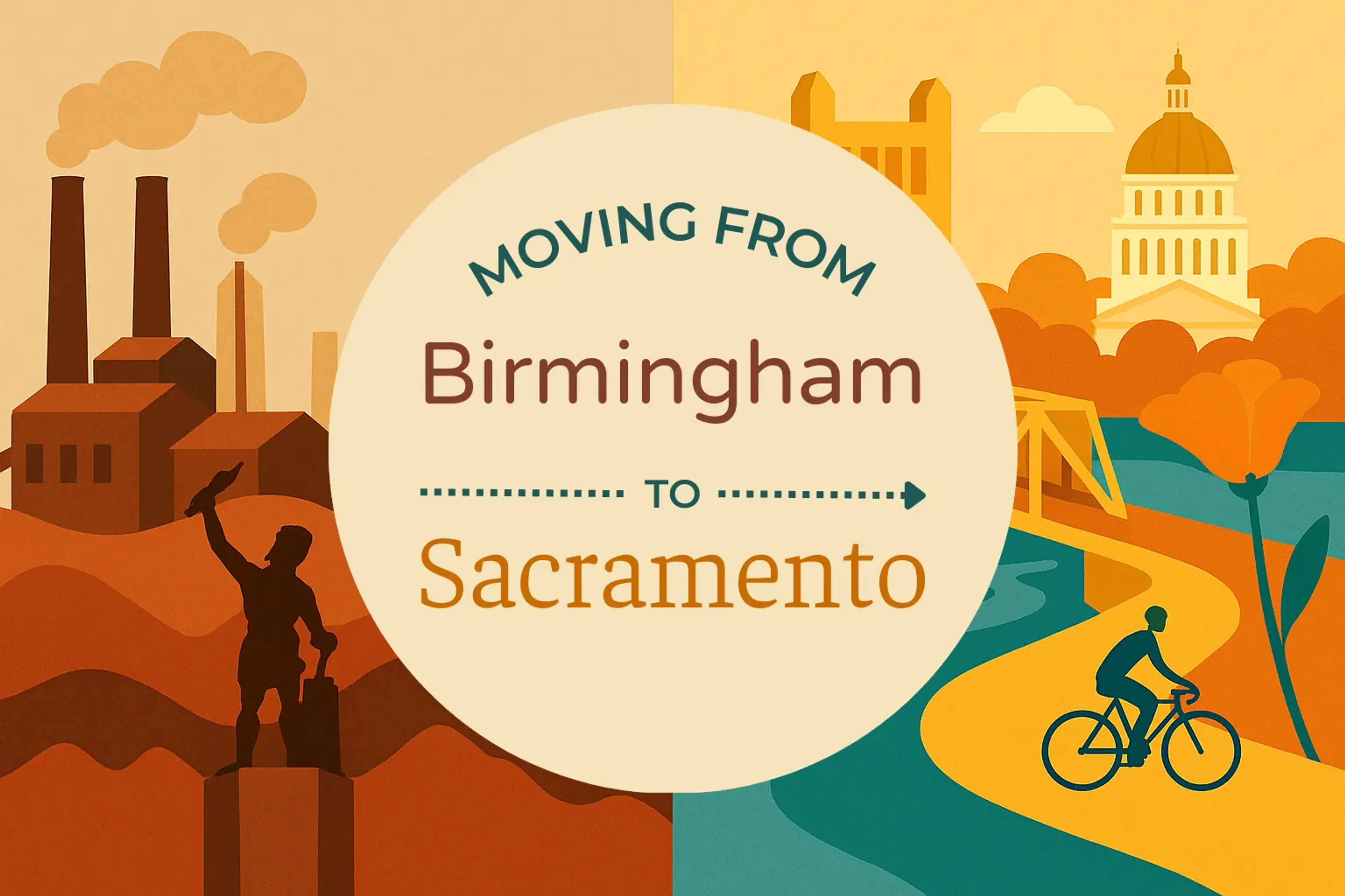 Side-by-side comparison of Birmingham to Sacramento moving companies