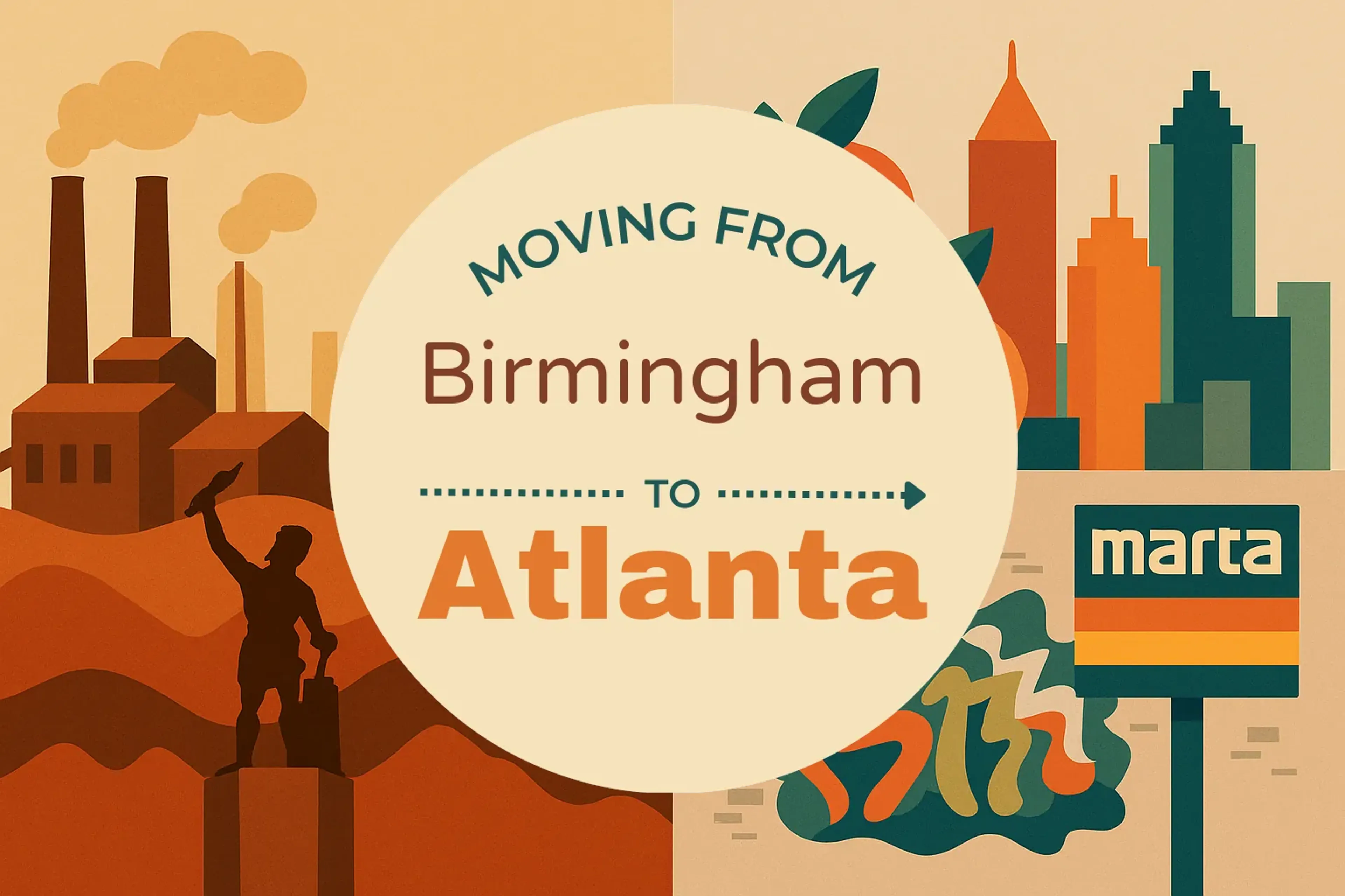 Side-by-side comparison of Birmingham to Atlanta moving companies