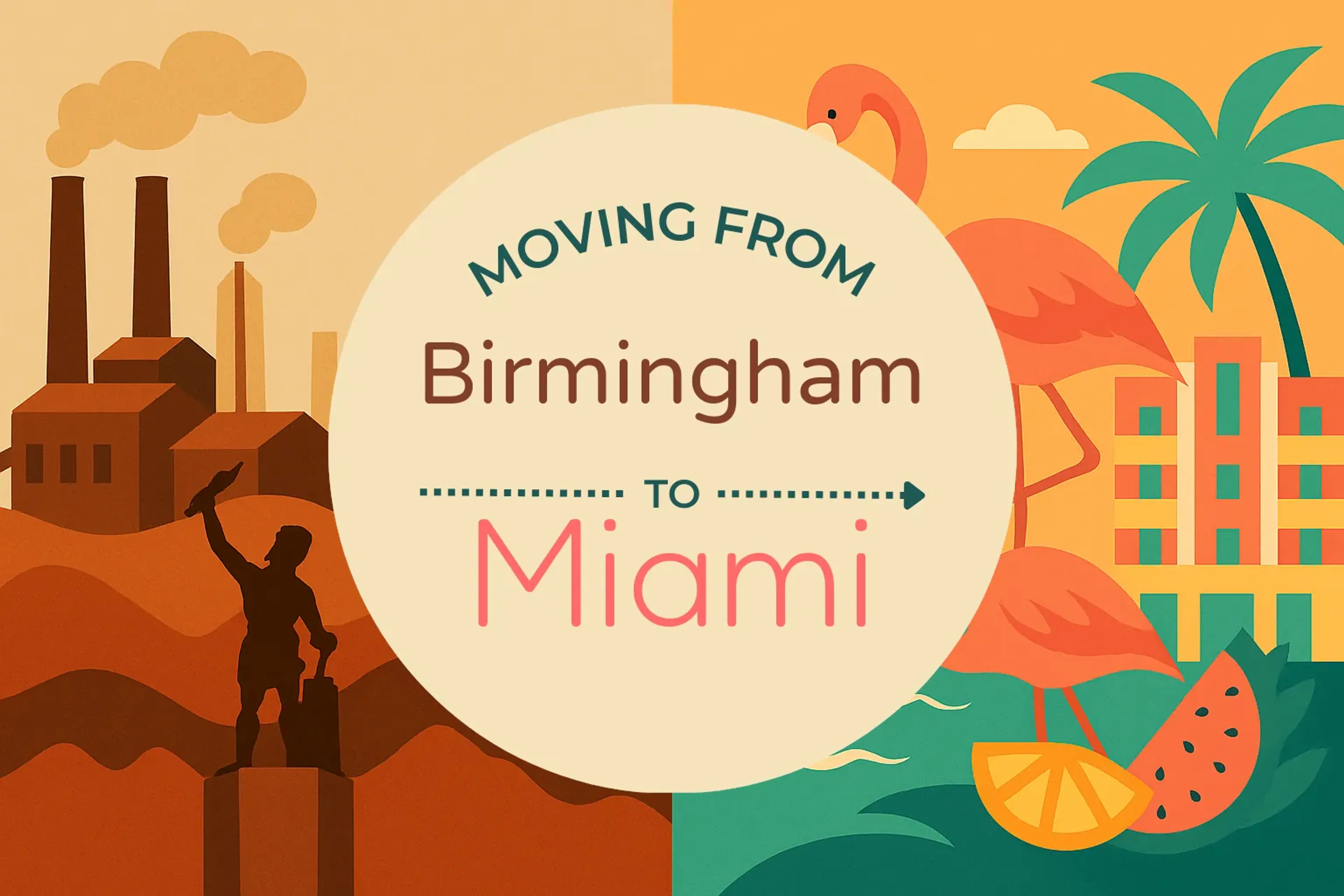 Side-by-side comparison of Birmingham to Miami moving companies