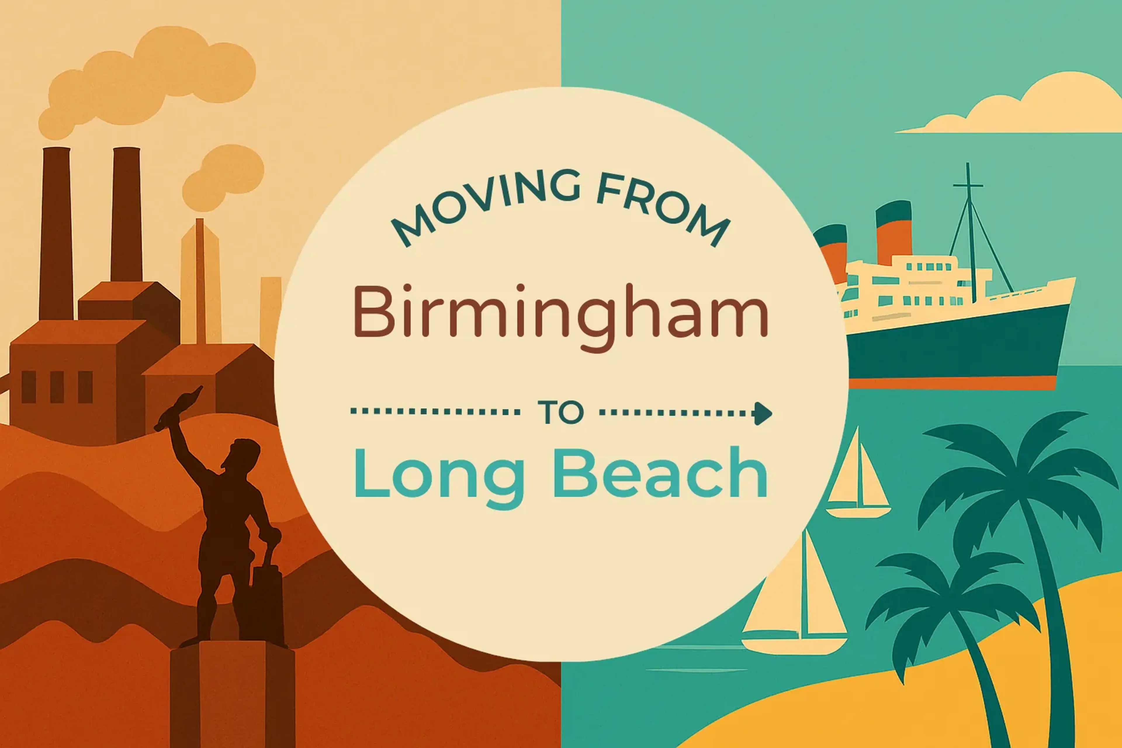 Side-by-side comparison of Birmingham to Long Beach moving companies