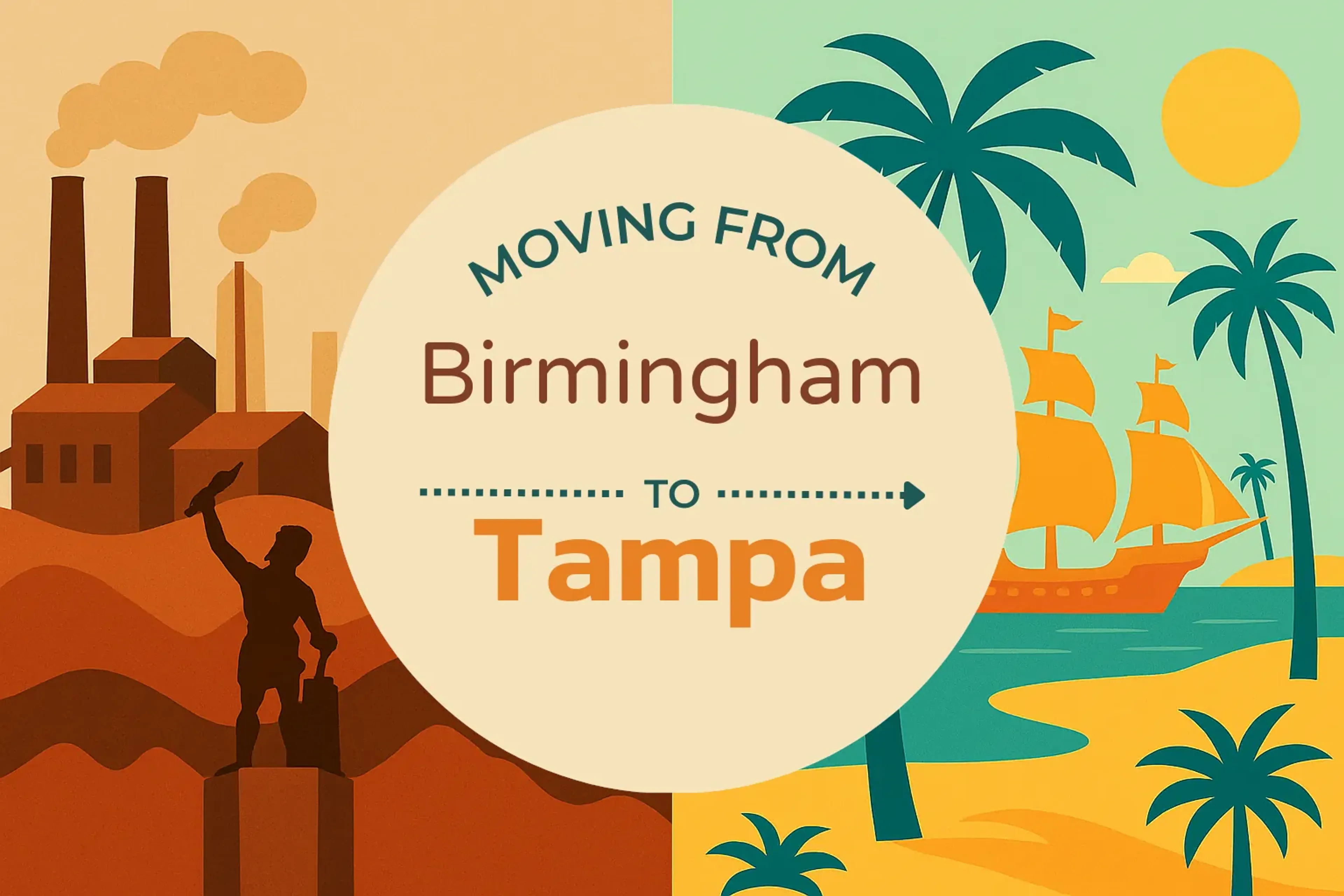 Side-by-side comparison of Birmingham to Tampa moving companies