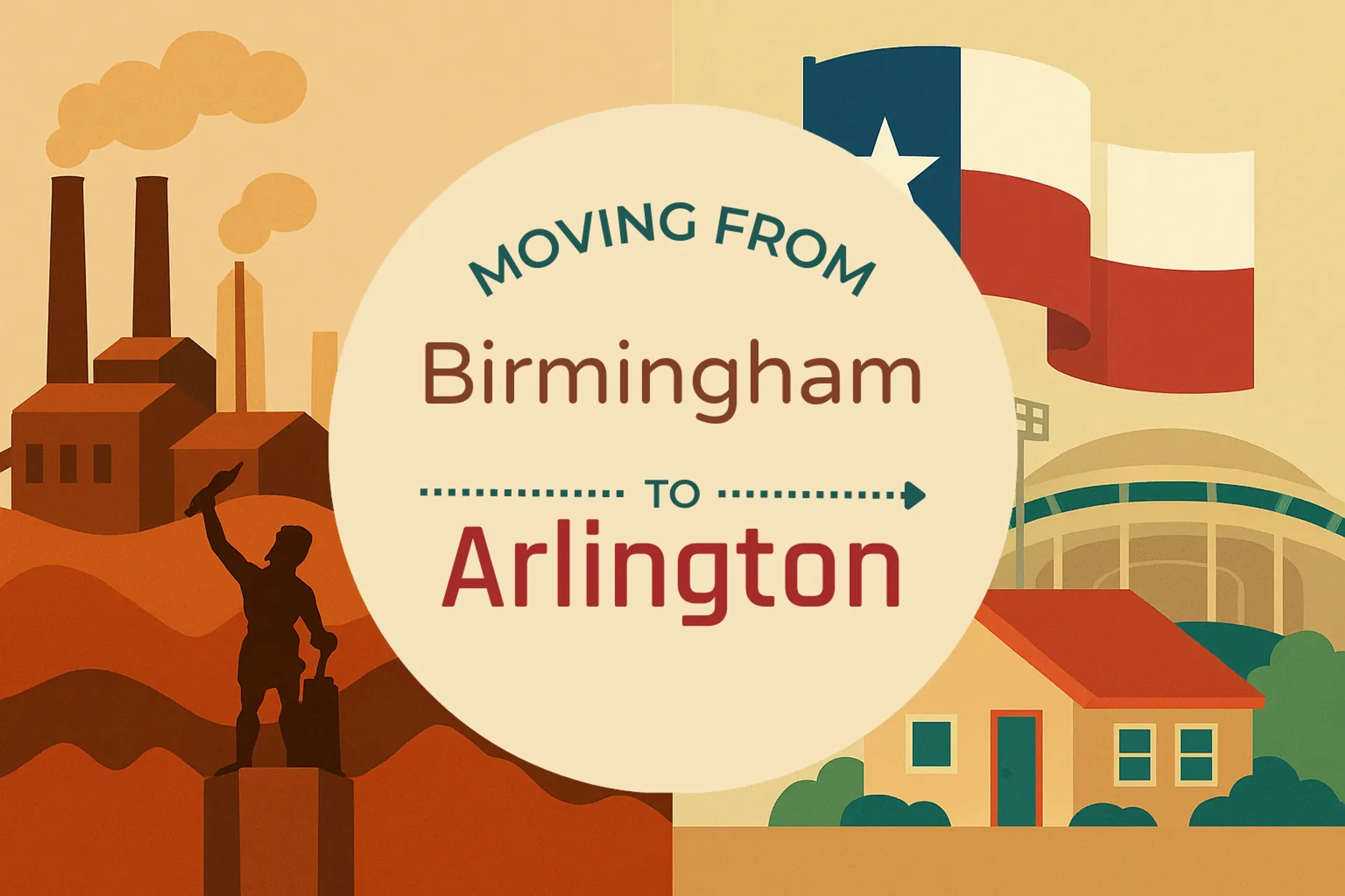 Side-by-side comparison of Birmingham to Arlington moving companies
