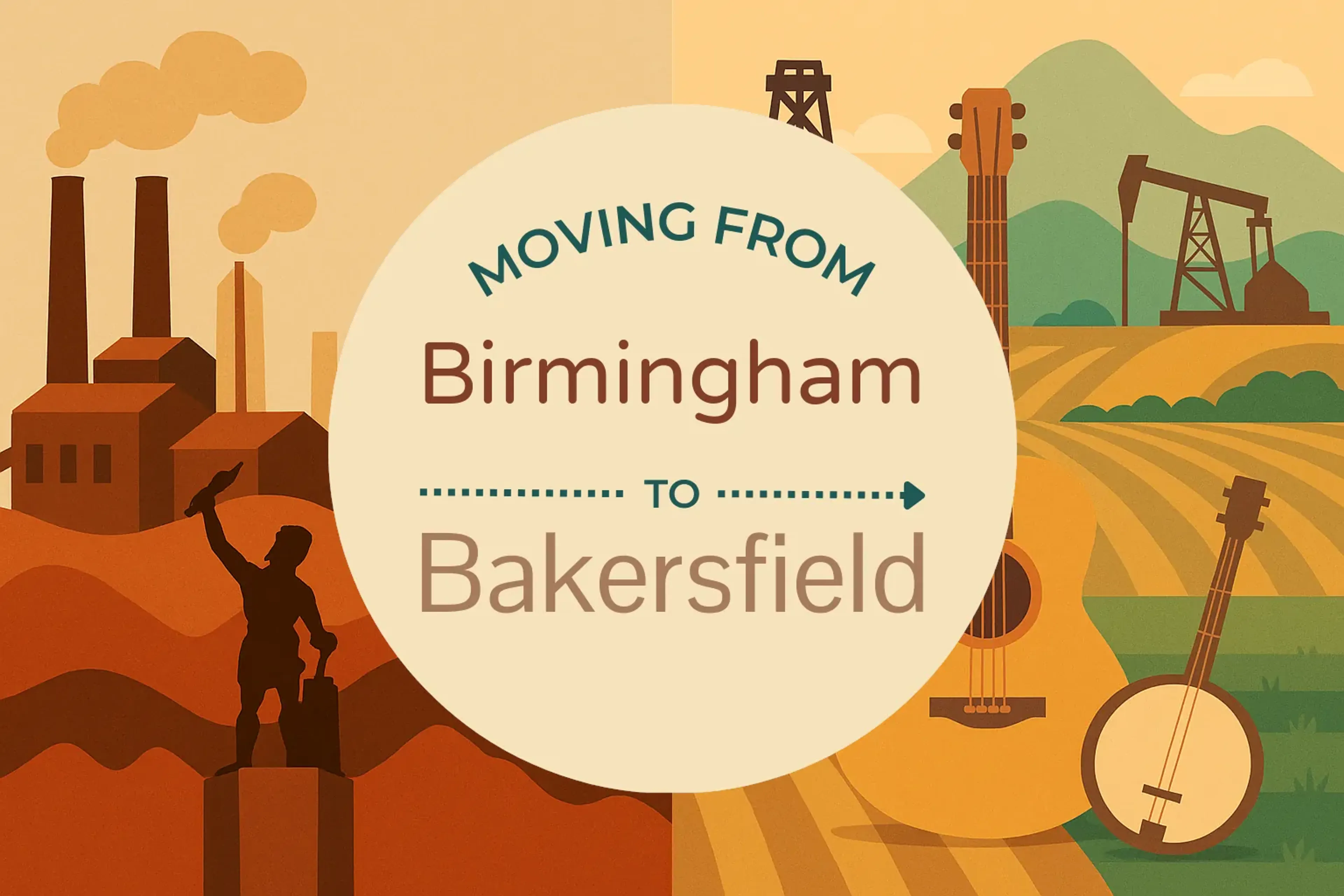 Side-by-side comparison of Birmingham to Bakersfield moving companies